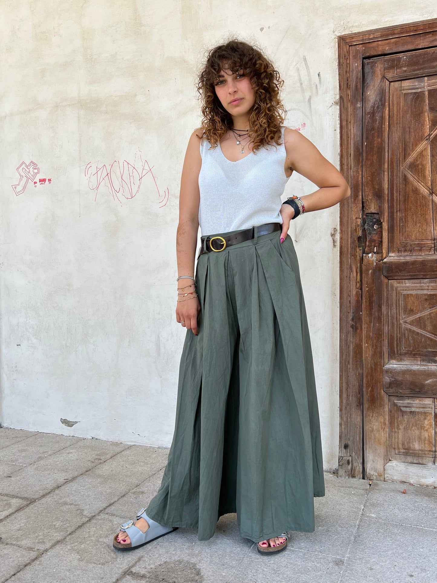 CANOTTA FILO LUREX BIANCO/ARGENTO