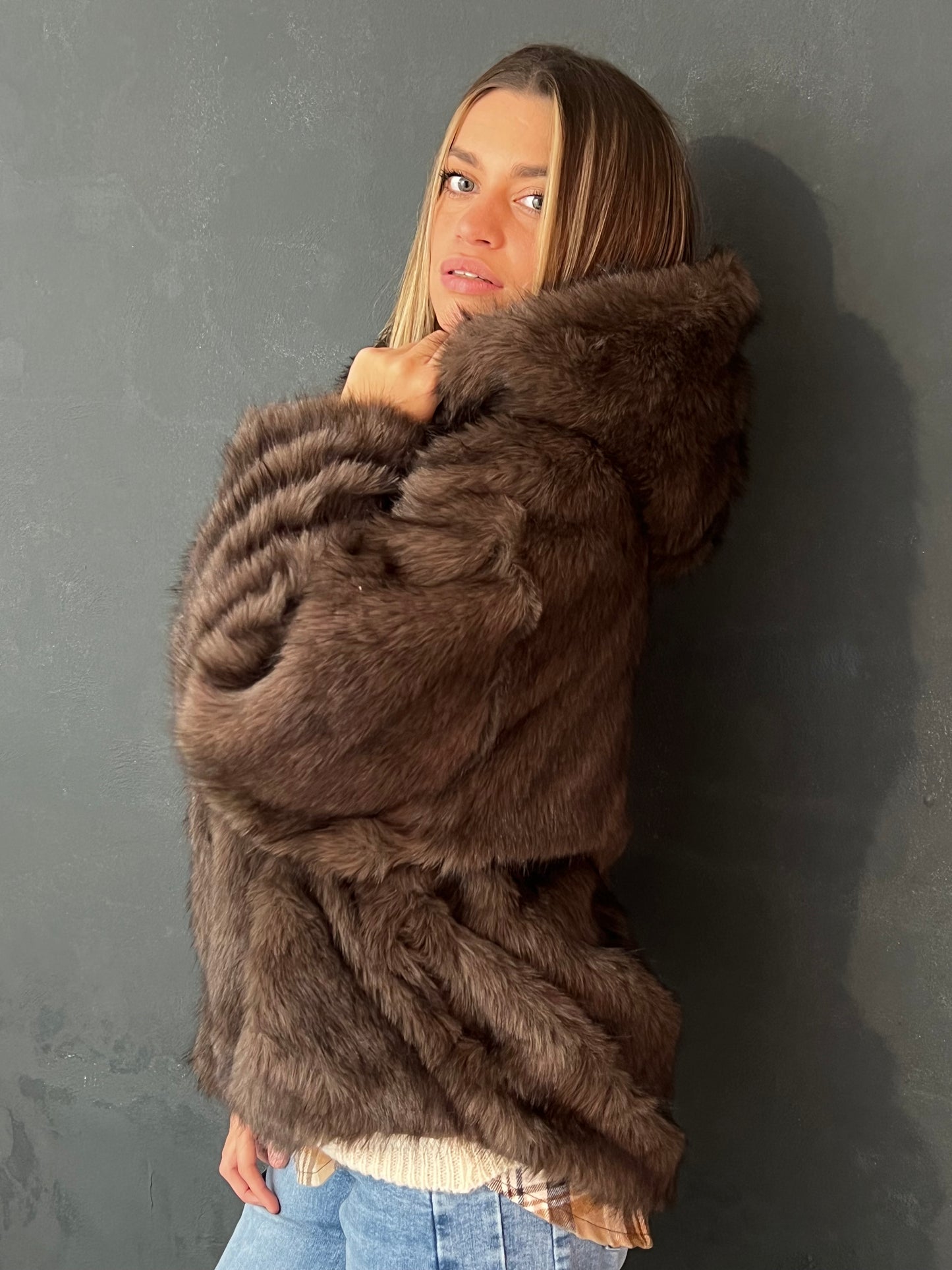 SOPHIE ECO PELLICCIA CAPPUCCIO