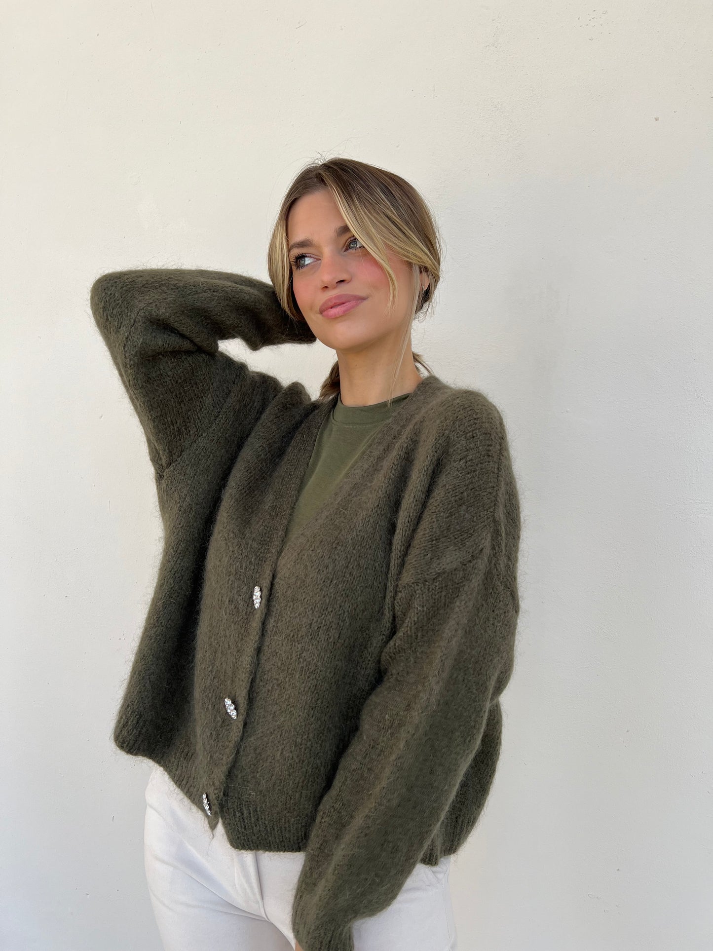 CLIO CARDIGAN MOHAIR VAR. VERDONE