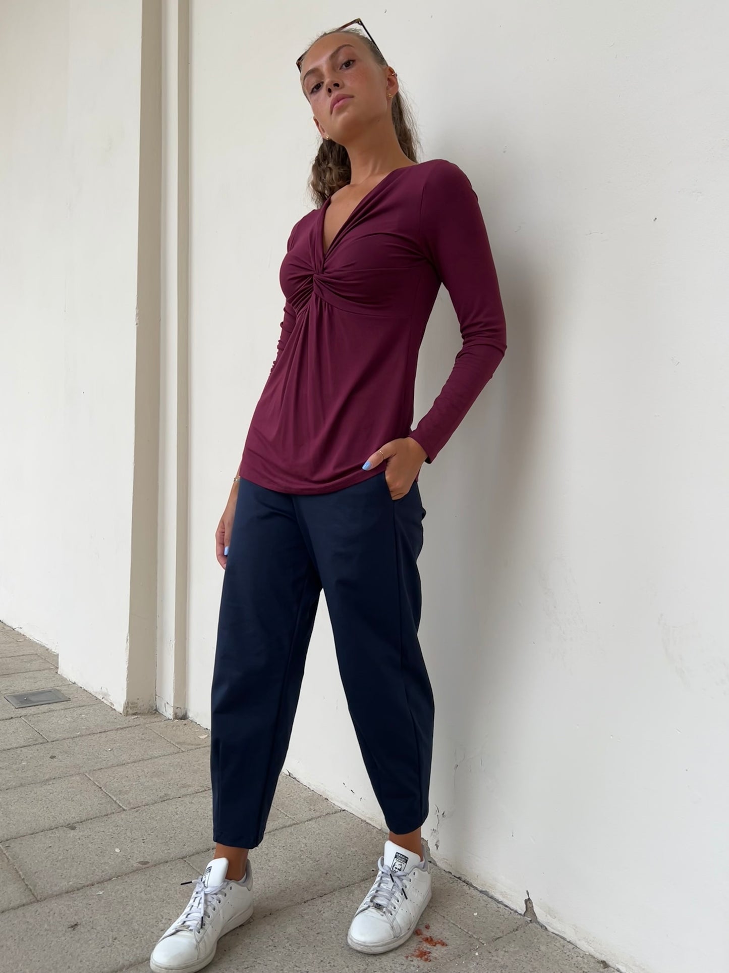 OFFICE PANTALONE OVETTO BLU TAGLIA S