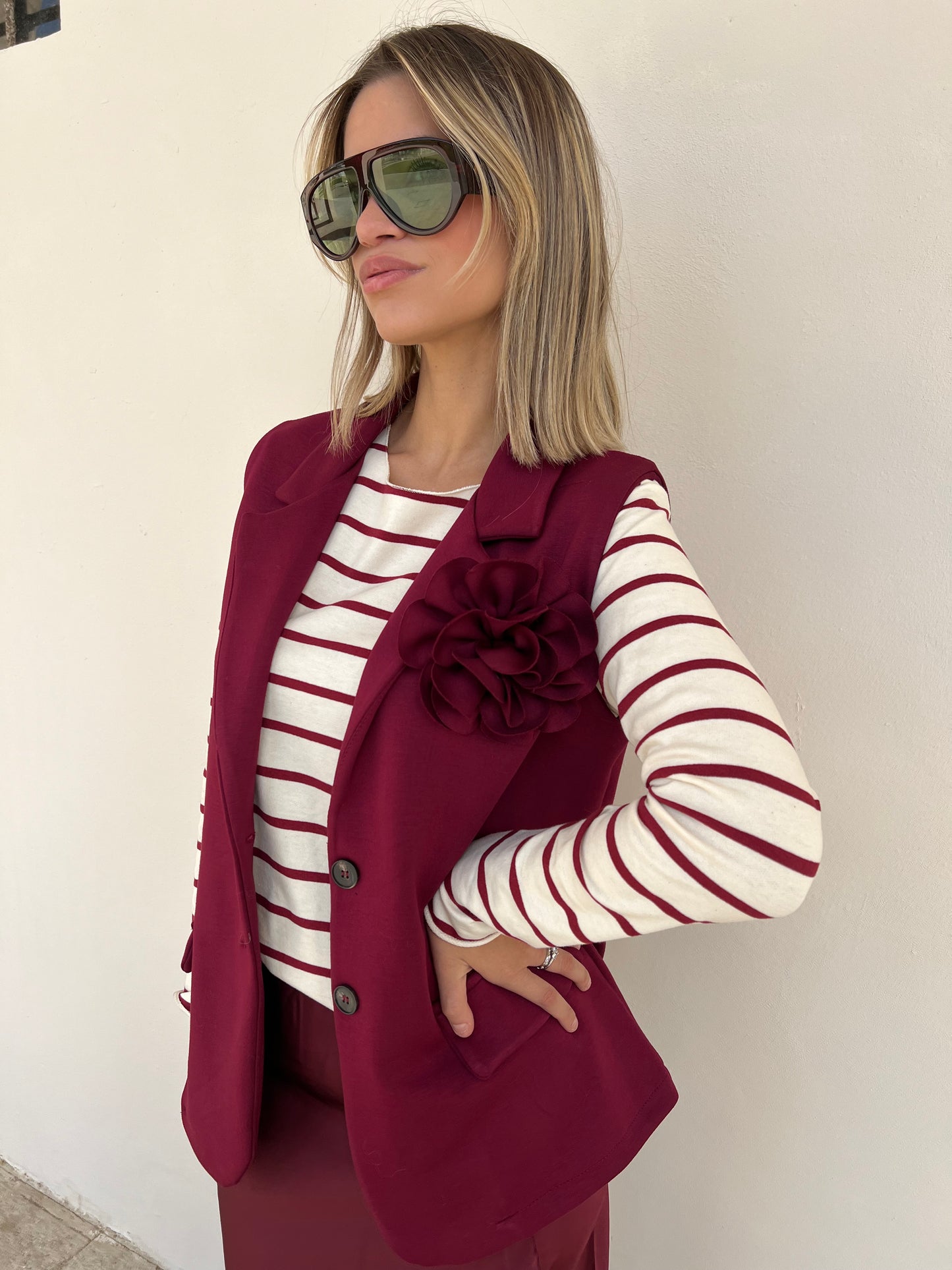 JIL GILET VAR. BORGOGNA