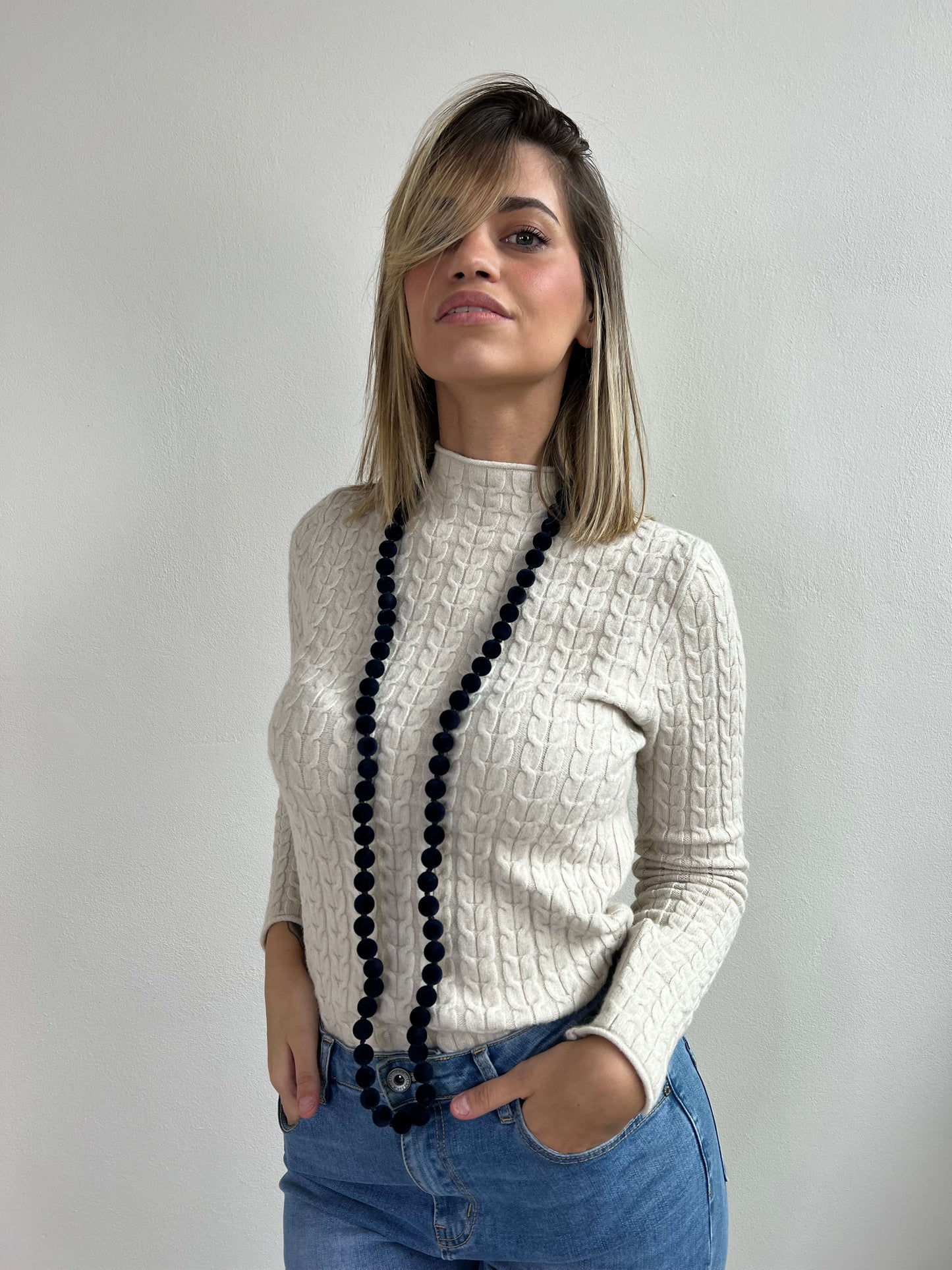 COLETTE PULLOVER TRECCIA BEIGE