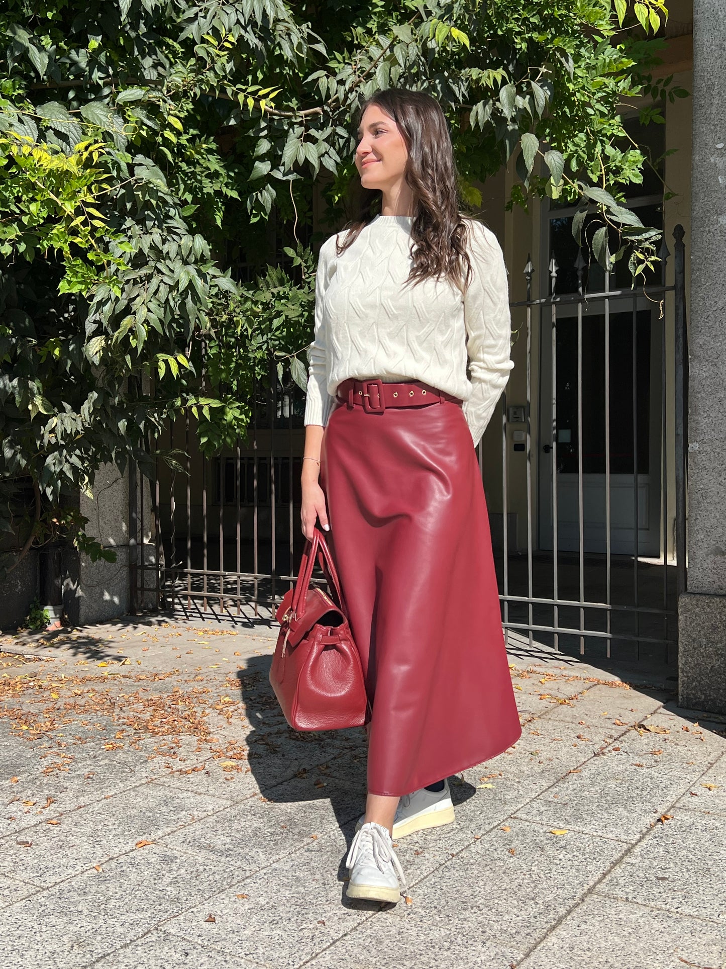 HANNA GONNA ECO-PELLE BORDEAUX TAGLIA S
