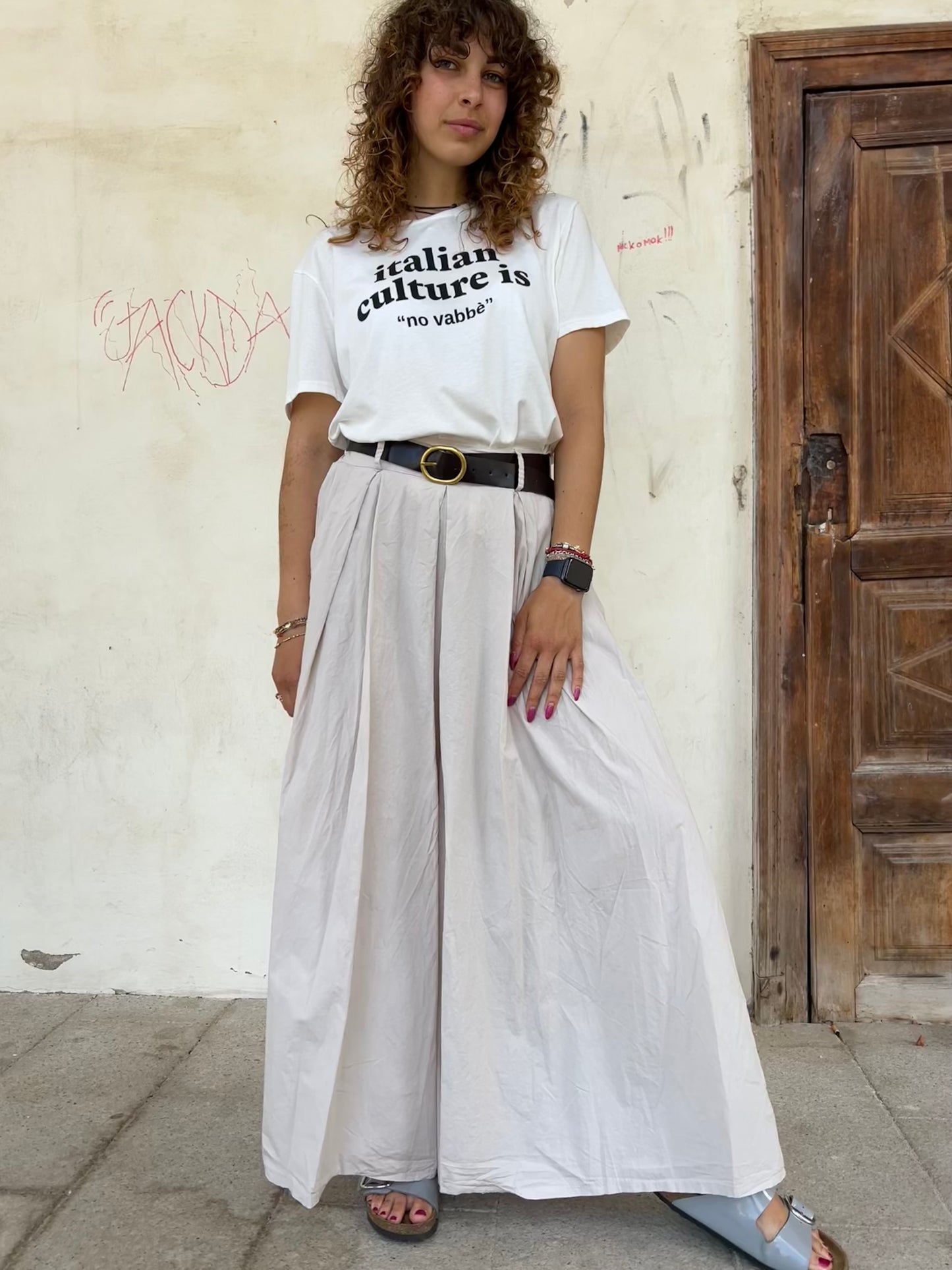 DELFINA PANTALONE AMPIO VAR.BEIGE