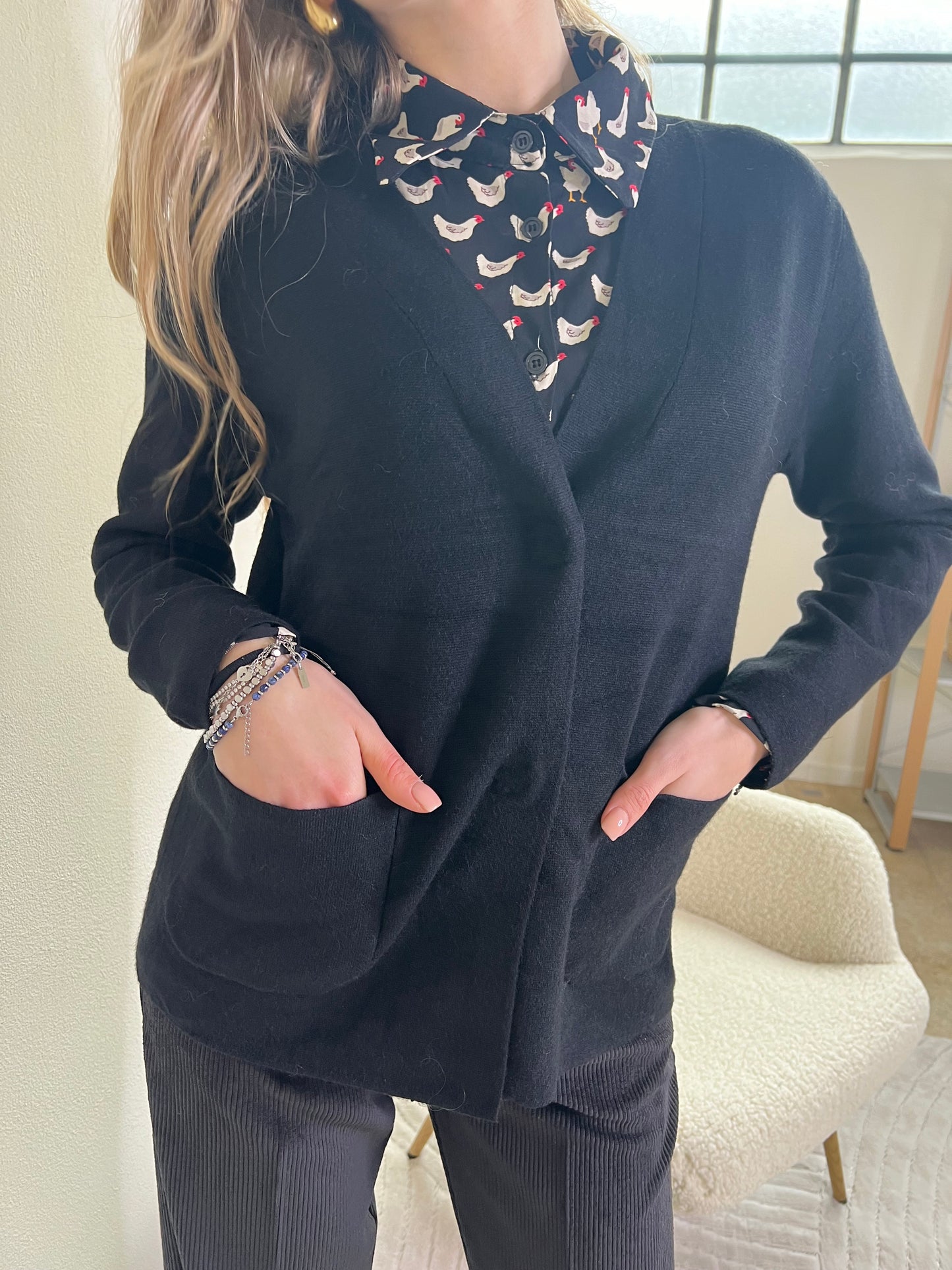 CLEMENTINA CARDIGAN NERO