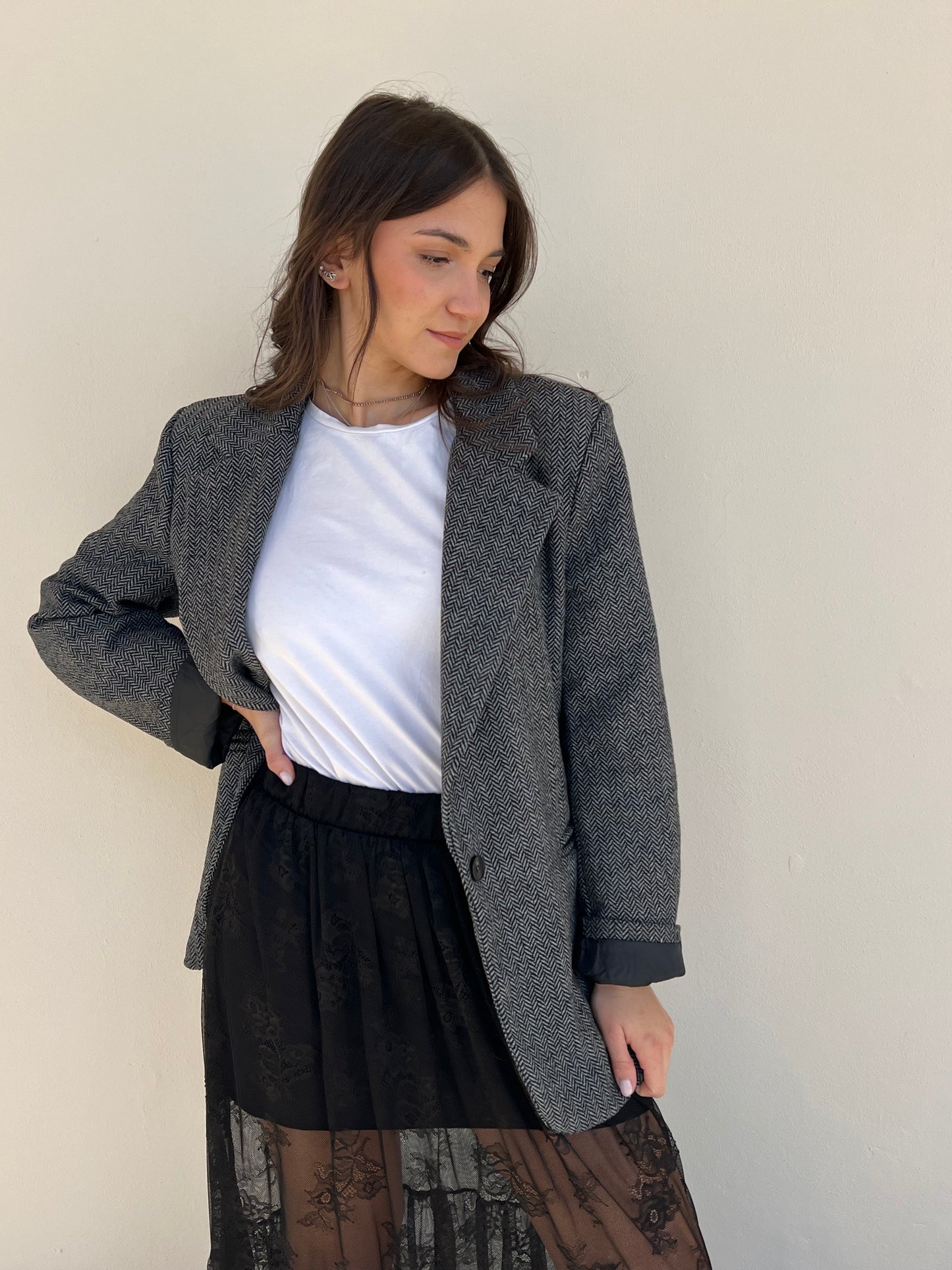 COLLEGE BLAZER GRIGIO/NERO