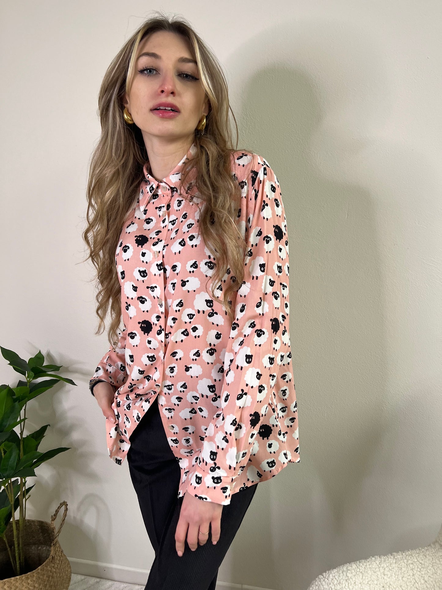 CAMICIA CARTOON STAMPA PECORELLE