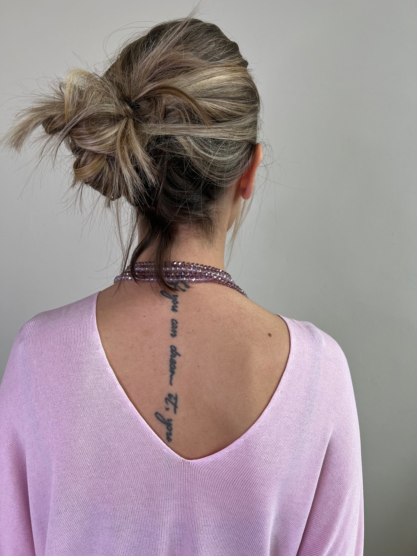 PULLOVER IN FILO ROSA