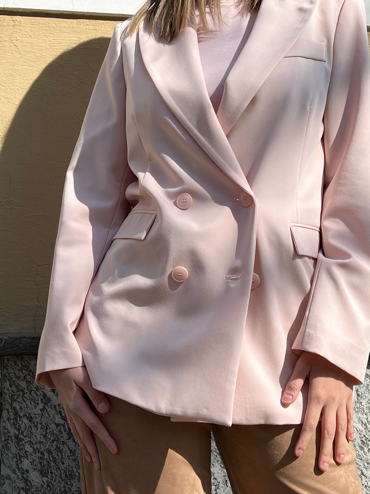 BLAZER DOPPIOPETTO ROSA TENUE TAGLIA S