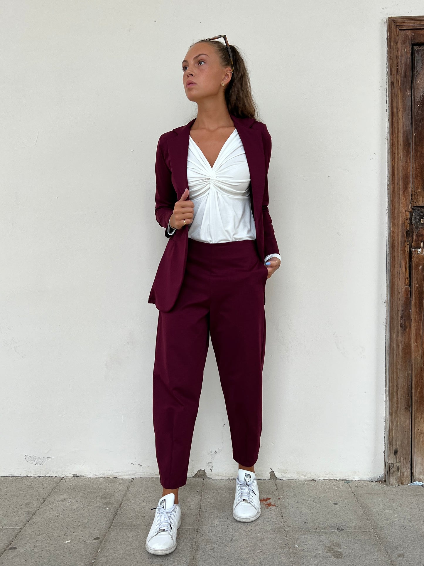BLAZER OFFICE BORGOGNA TAGLIA L