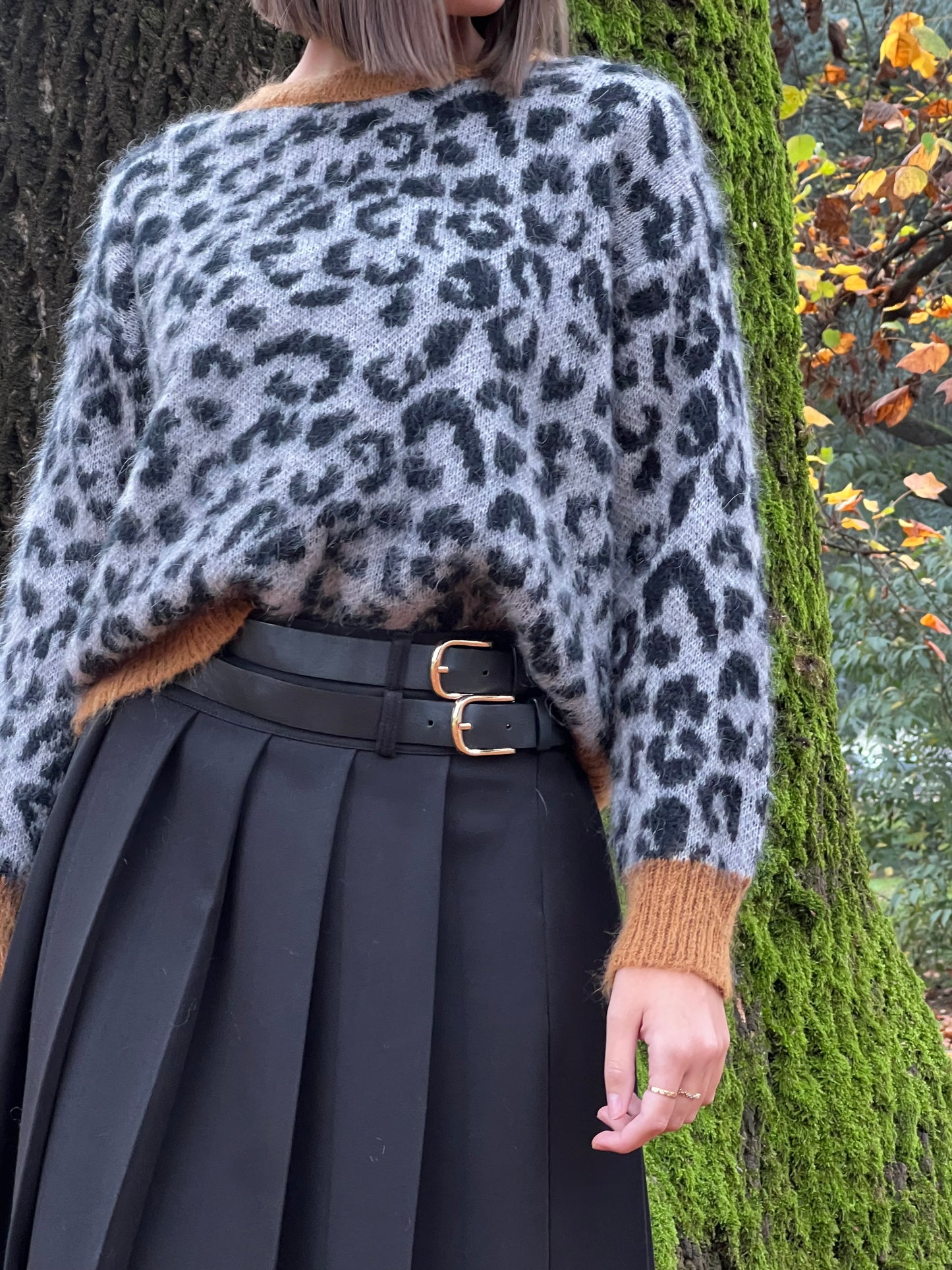 PULLOVER MACULA GRIGIO NERO CAMEL