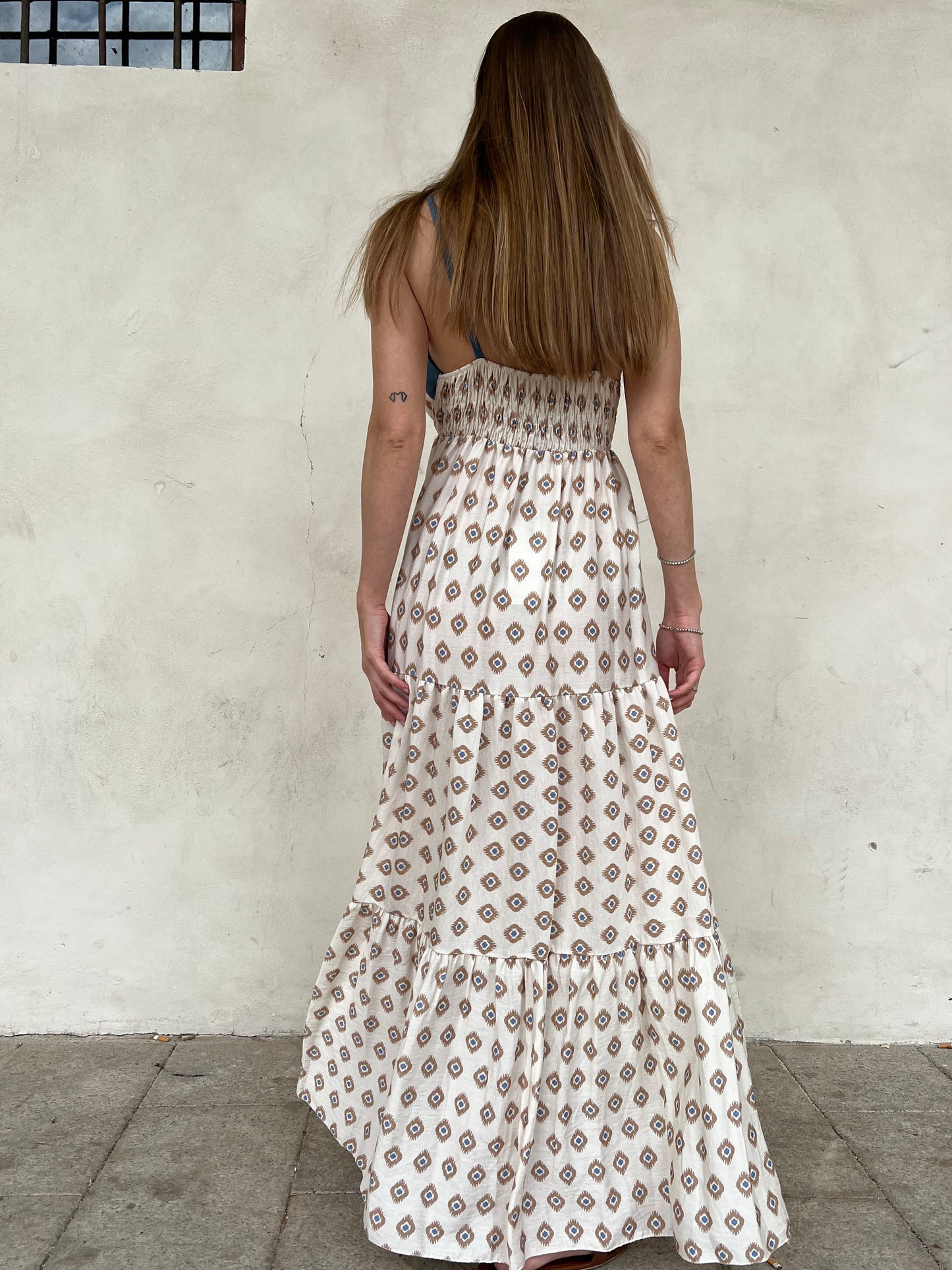 LERICI MAXI DRESS VAR. BIANCO & BEIGE