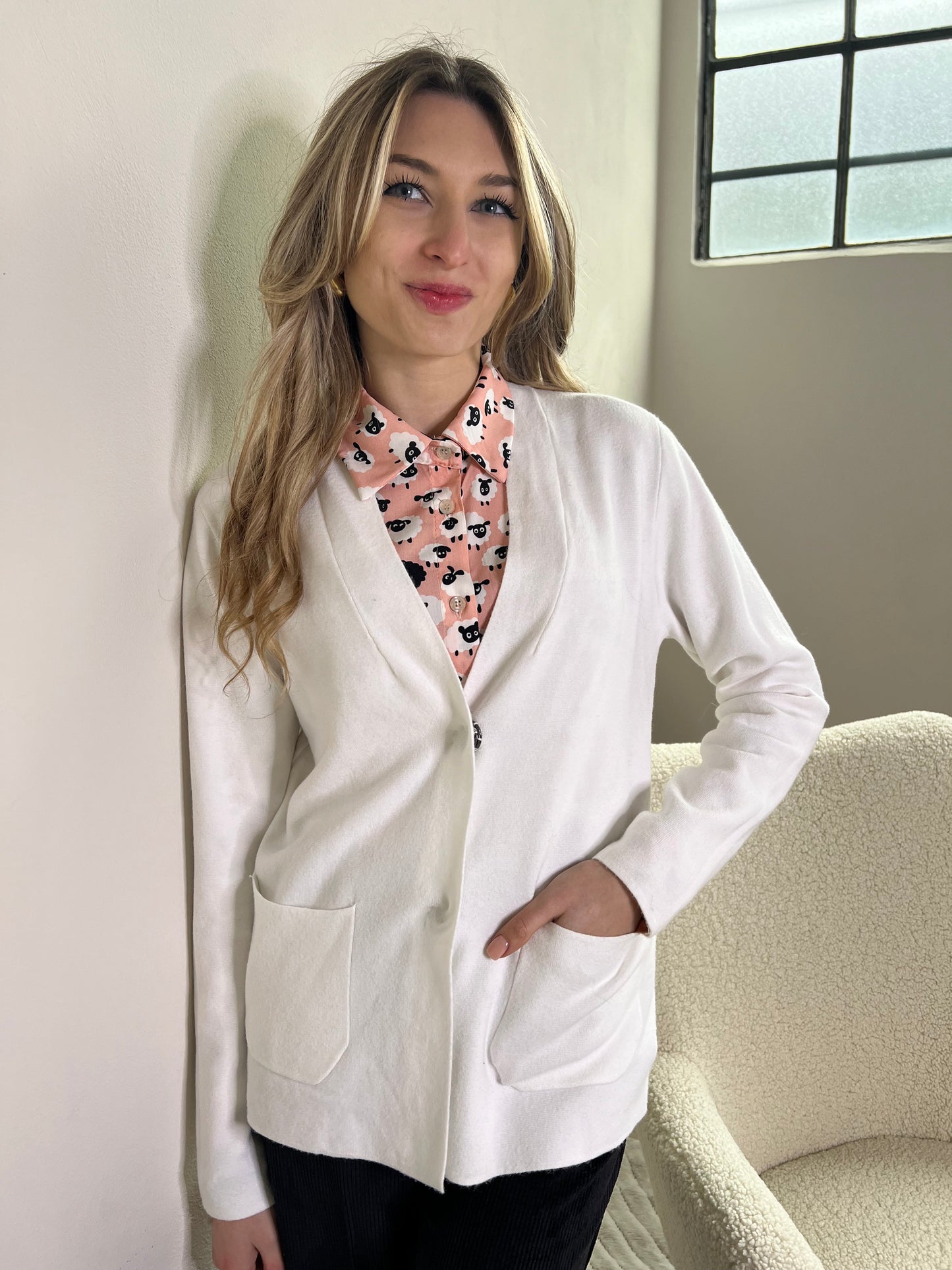 CLEMENTINA CARDIGAN BIANCO