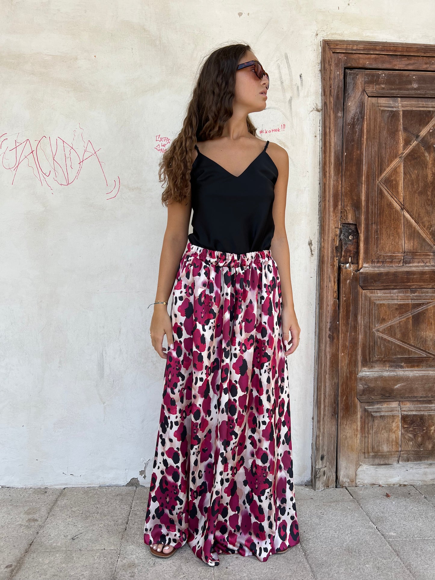 SABRINA PANTALONE AMPIO VAR.LAMPONE