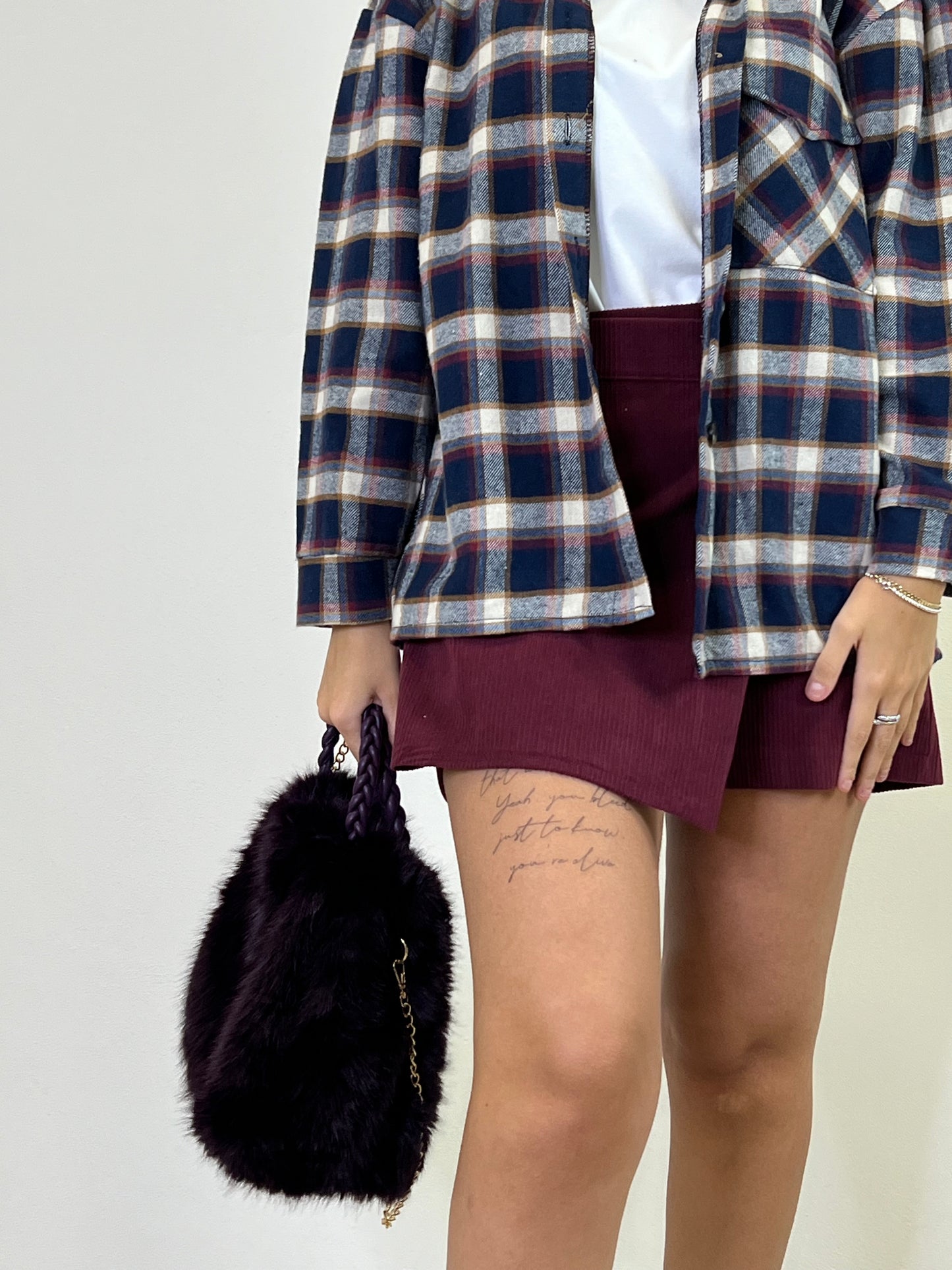 COLORADO CAMICIA IN FLANELLA BLU /PANNA/BORDEAUX