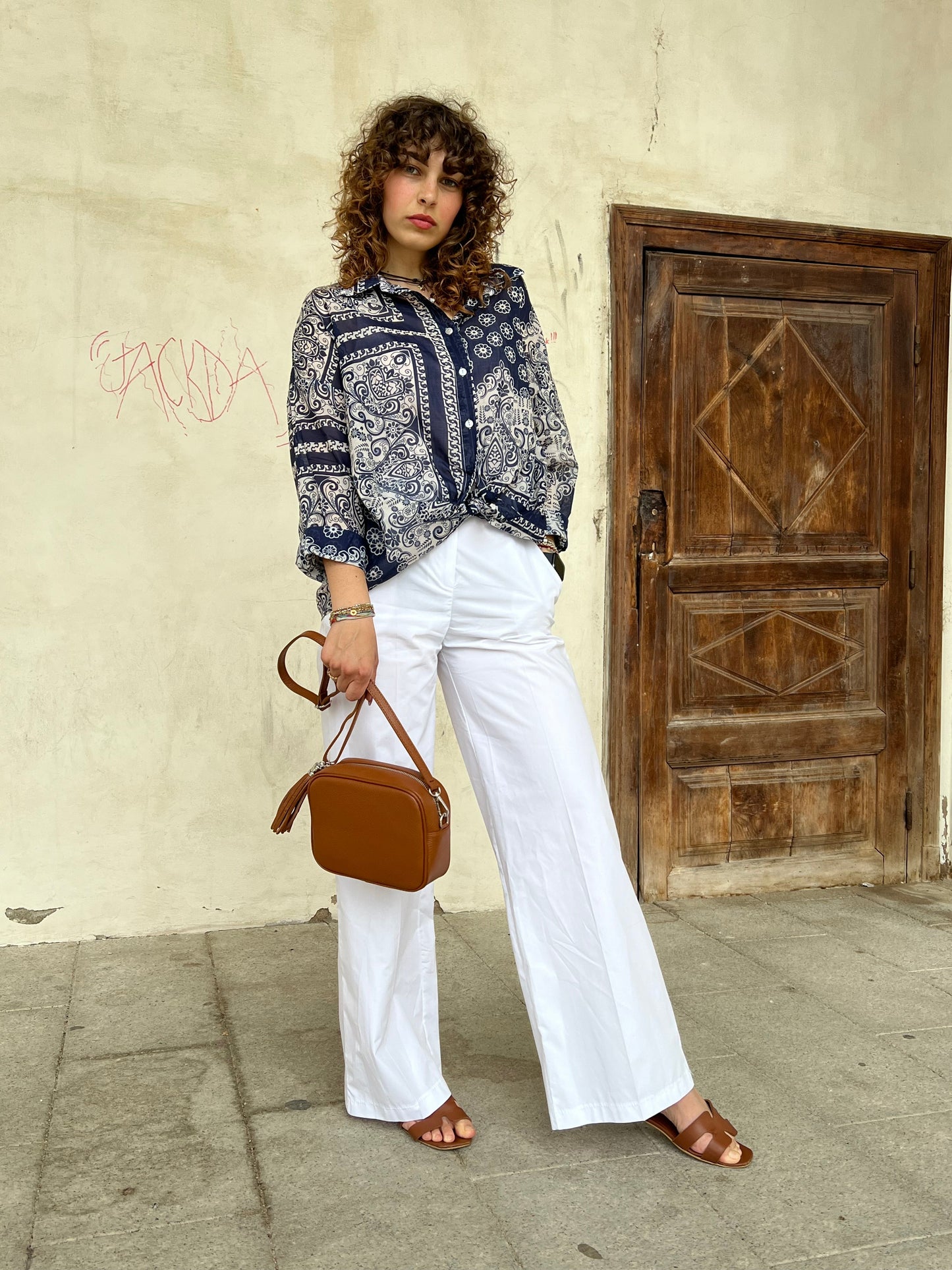 FRESH pantalone var.bianco TG.L