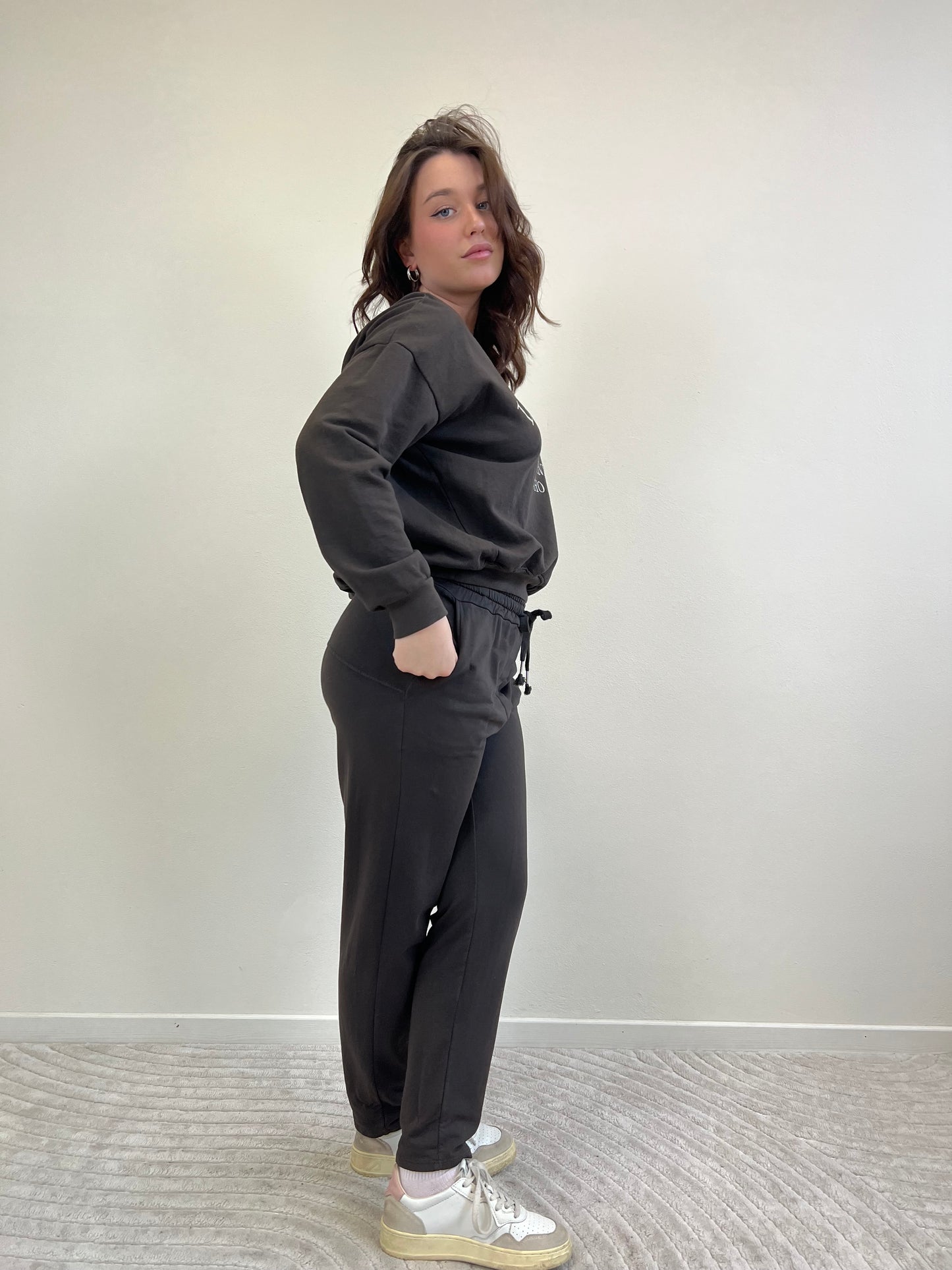 HUSTON PANTALONE TUTA CIOCCOLATO