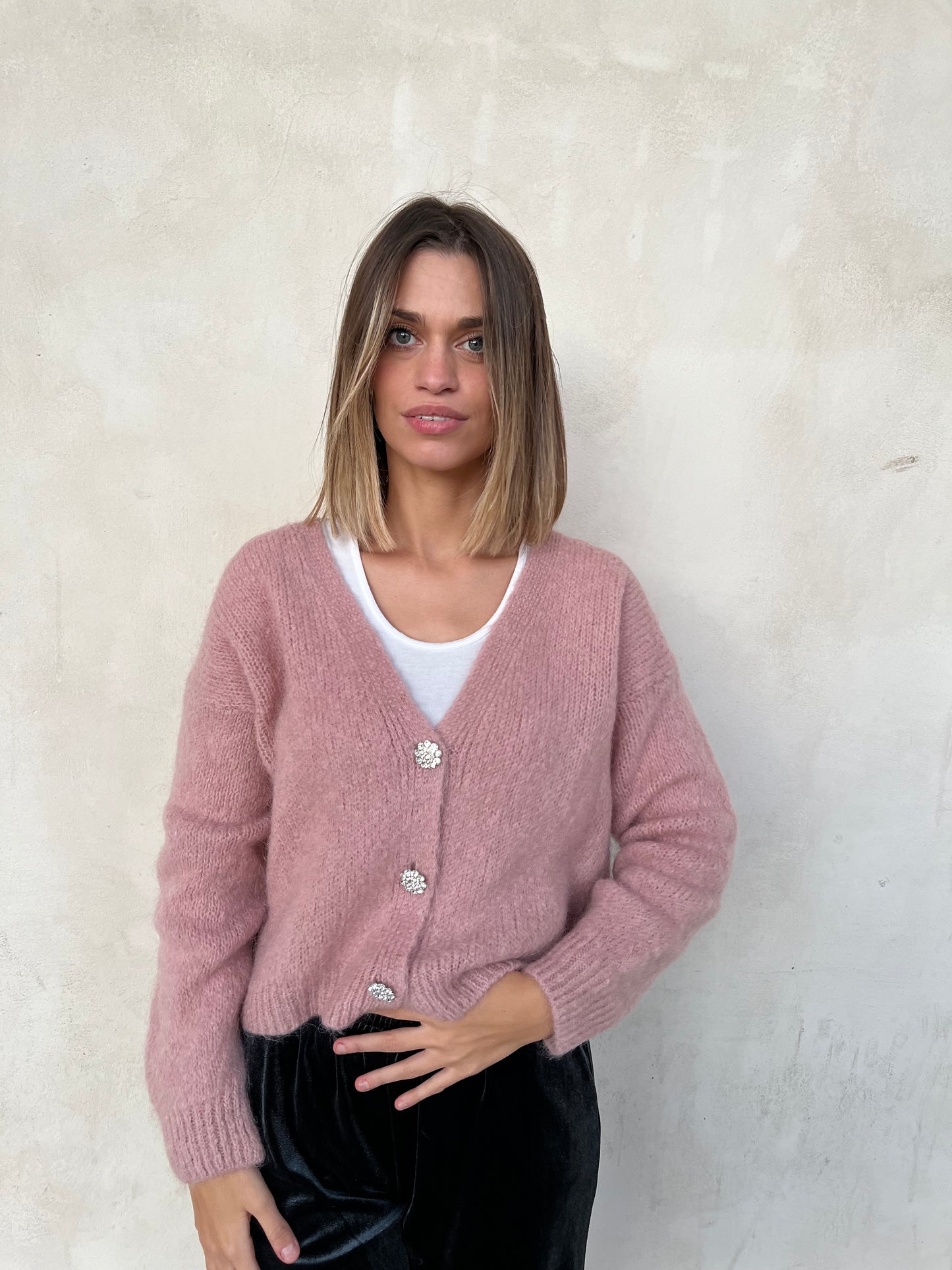 CLIO CARDIGAN BLUSH