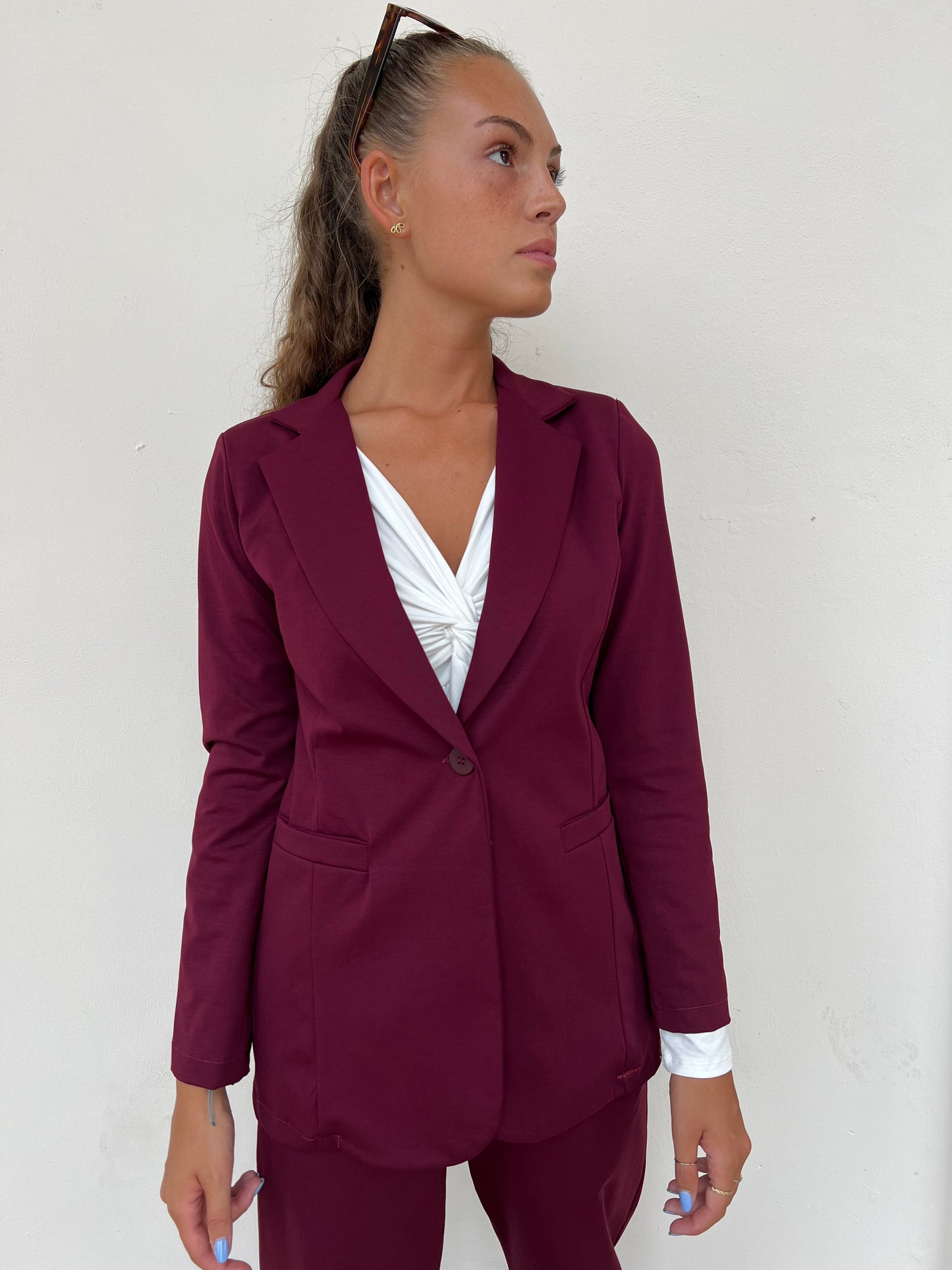 BLAZER OFFICE BORGOGNA TAGLIA L