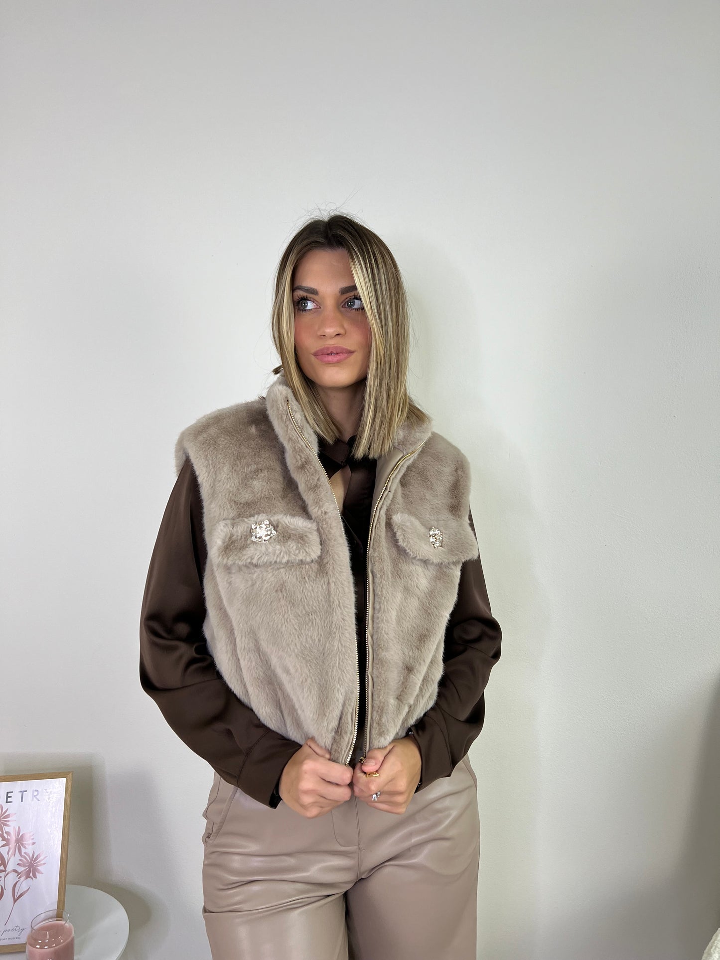 GiLET ECOFUR CAPPUCCINO