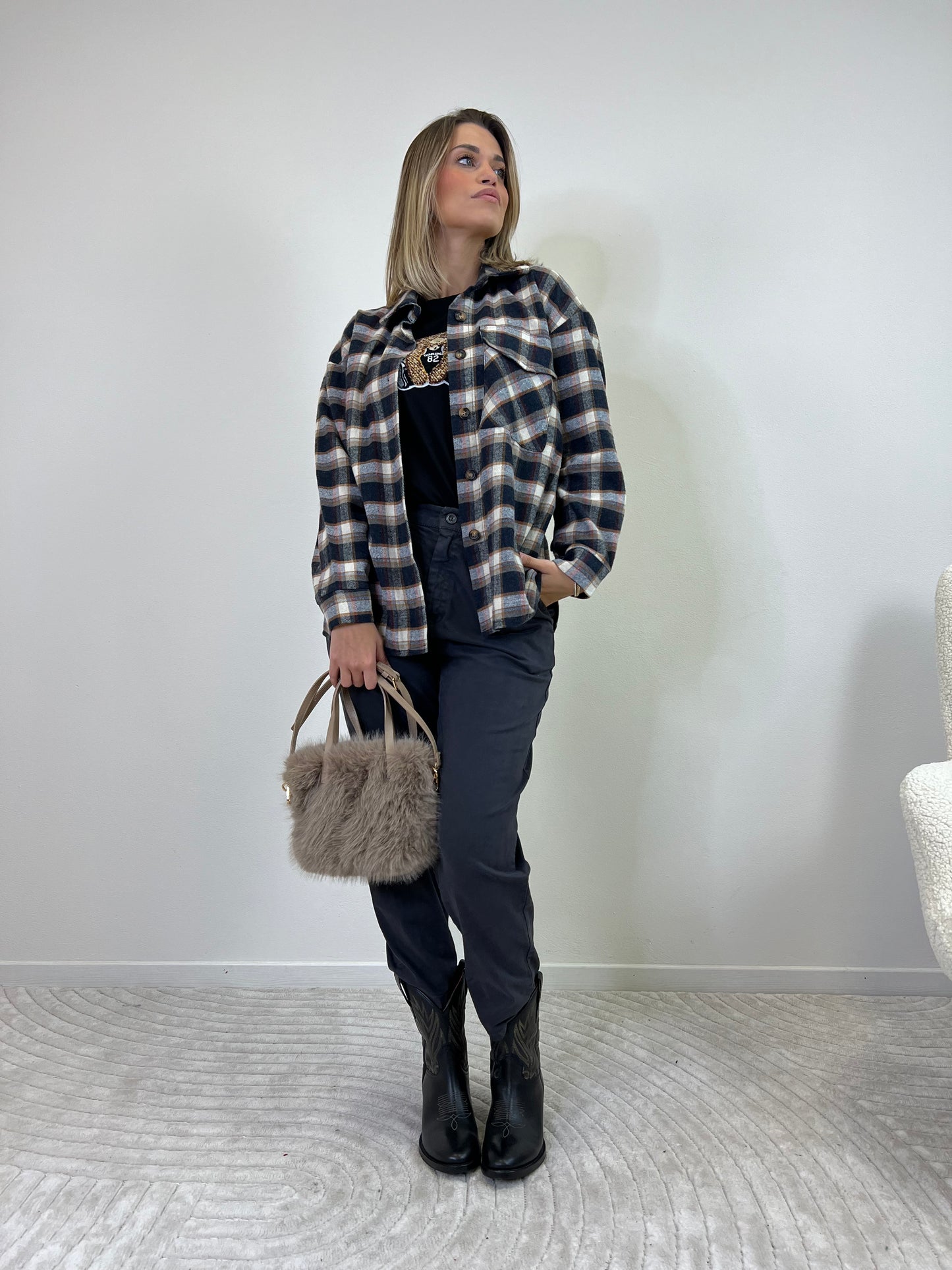 NATY BORSA ECO - FUR CAPPUCCINO