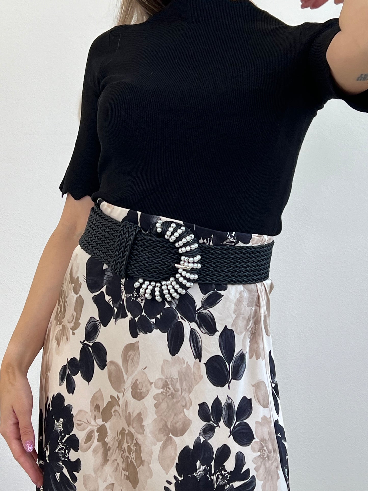 MIETTA PULL SMERLATO NERO