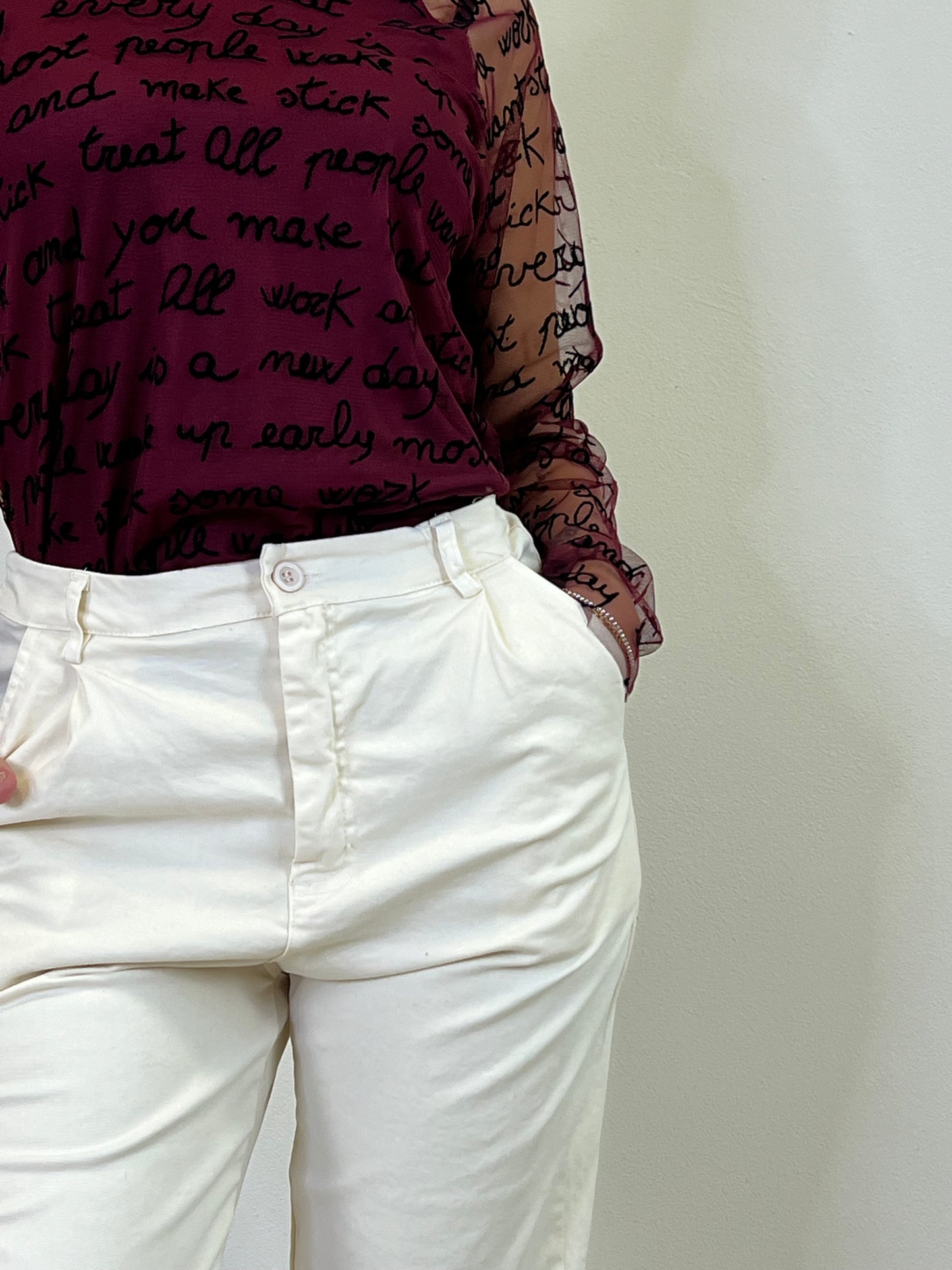 MILANO PANTALONE MOM FIT BURRO taglia L