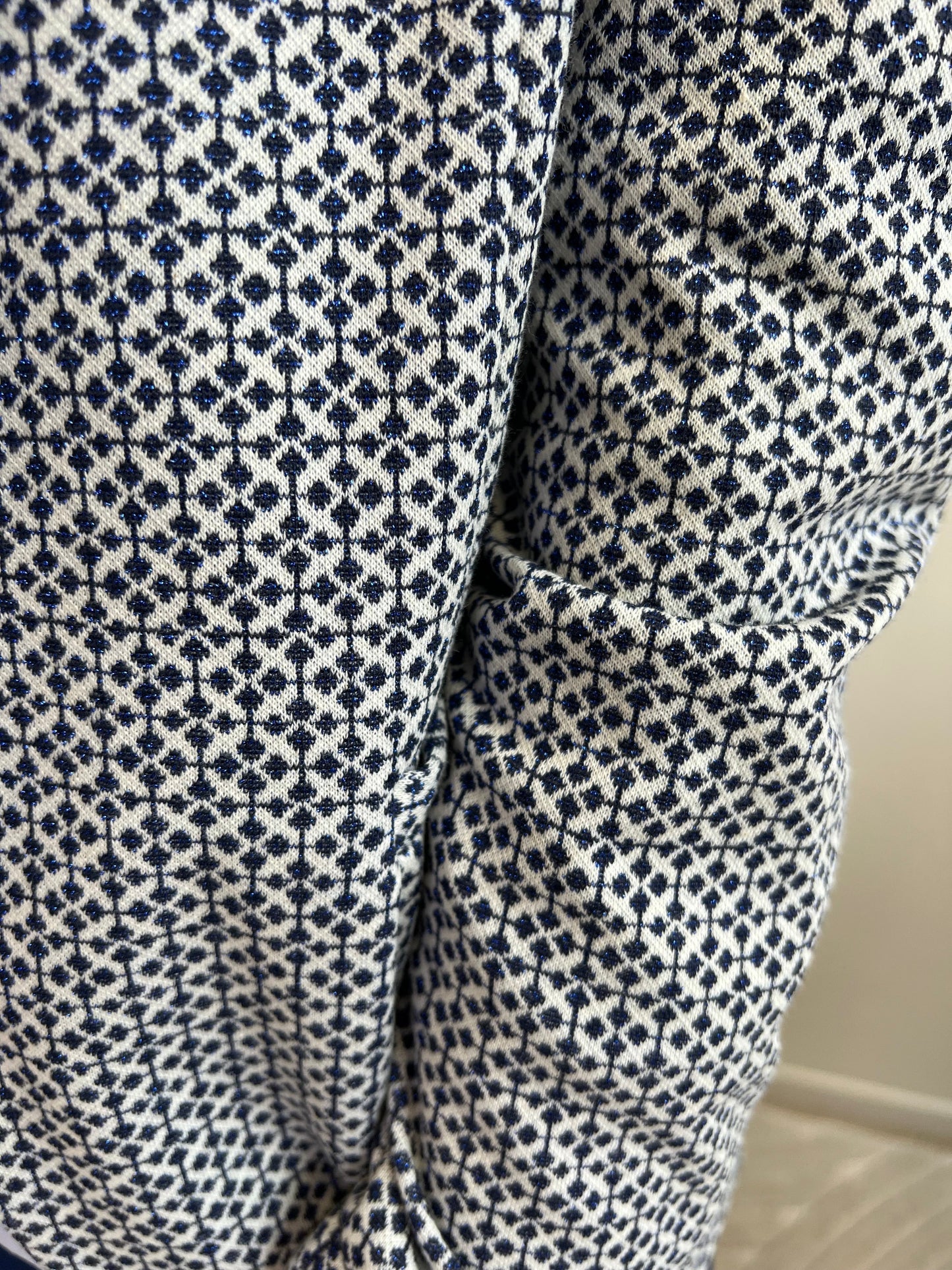 TAYLOR BLAZER JACQUARD TAGLIA S BLU & BIANCO