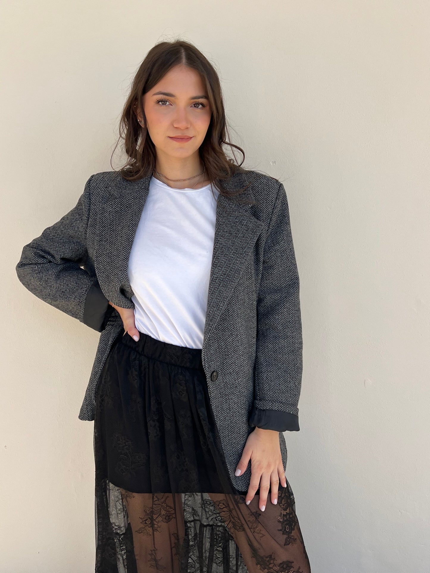 COLLEGE BLAZER GRIGIO/NERO