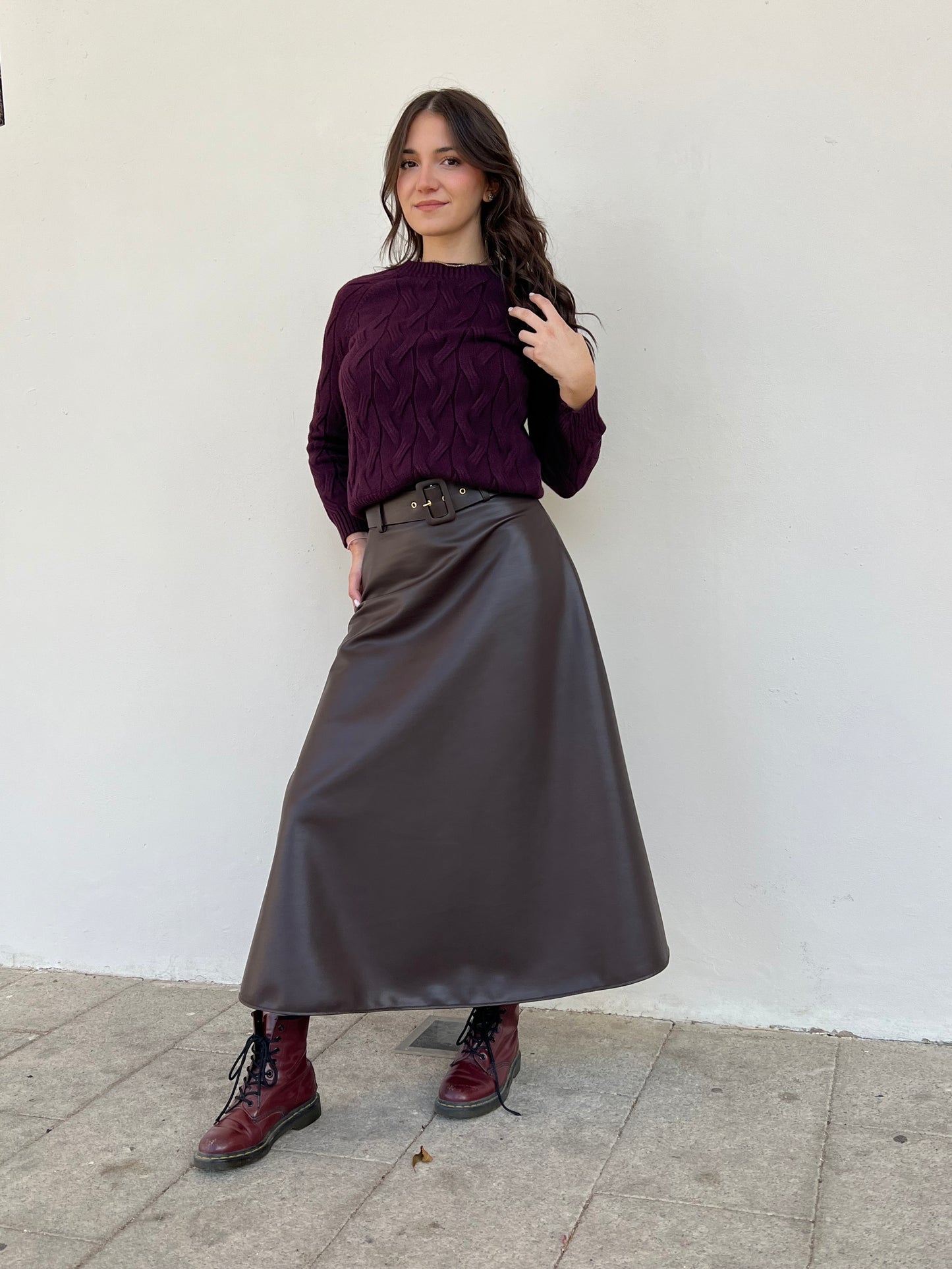 HANNA GONNA ECO-PELLE TESTA DI MORO TAGLIA M