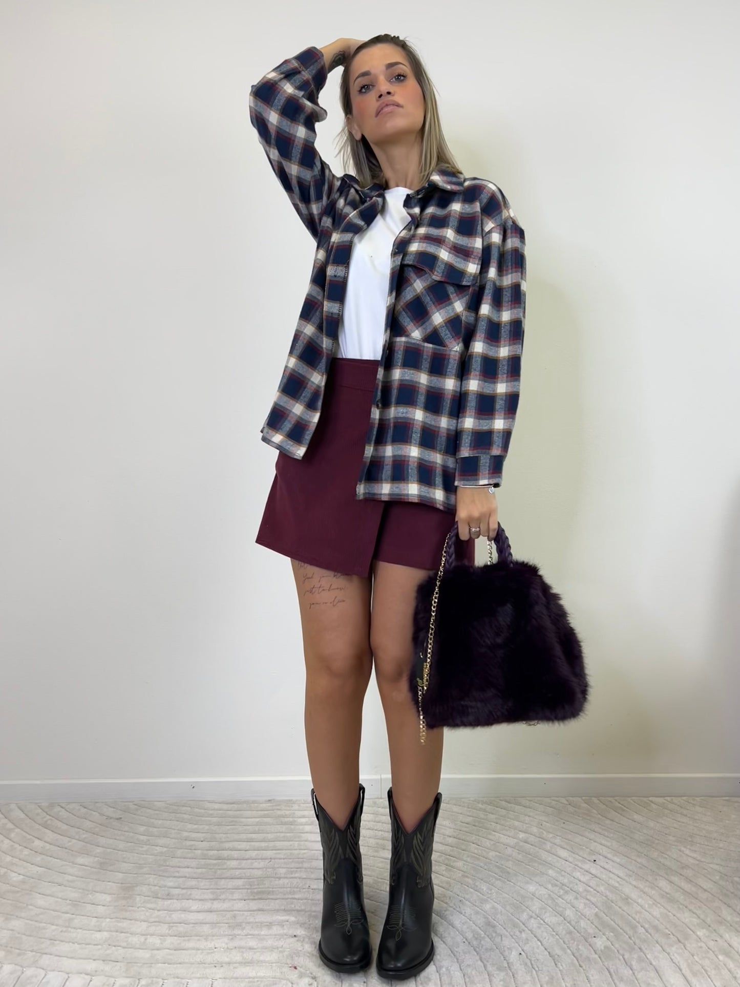 VIOLET BORSA ECO - FUR VIOLA