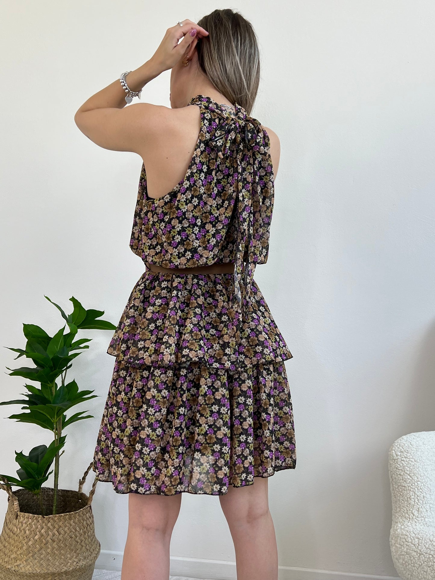 MALIBÙ mini dress a fondo nero