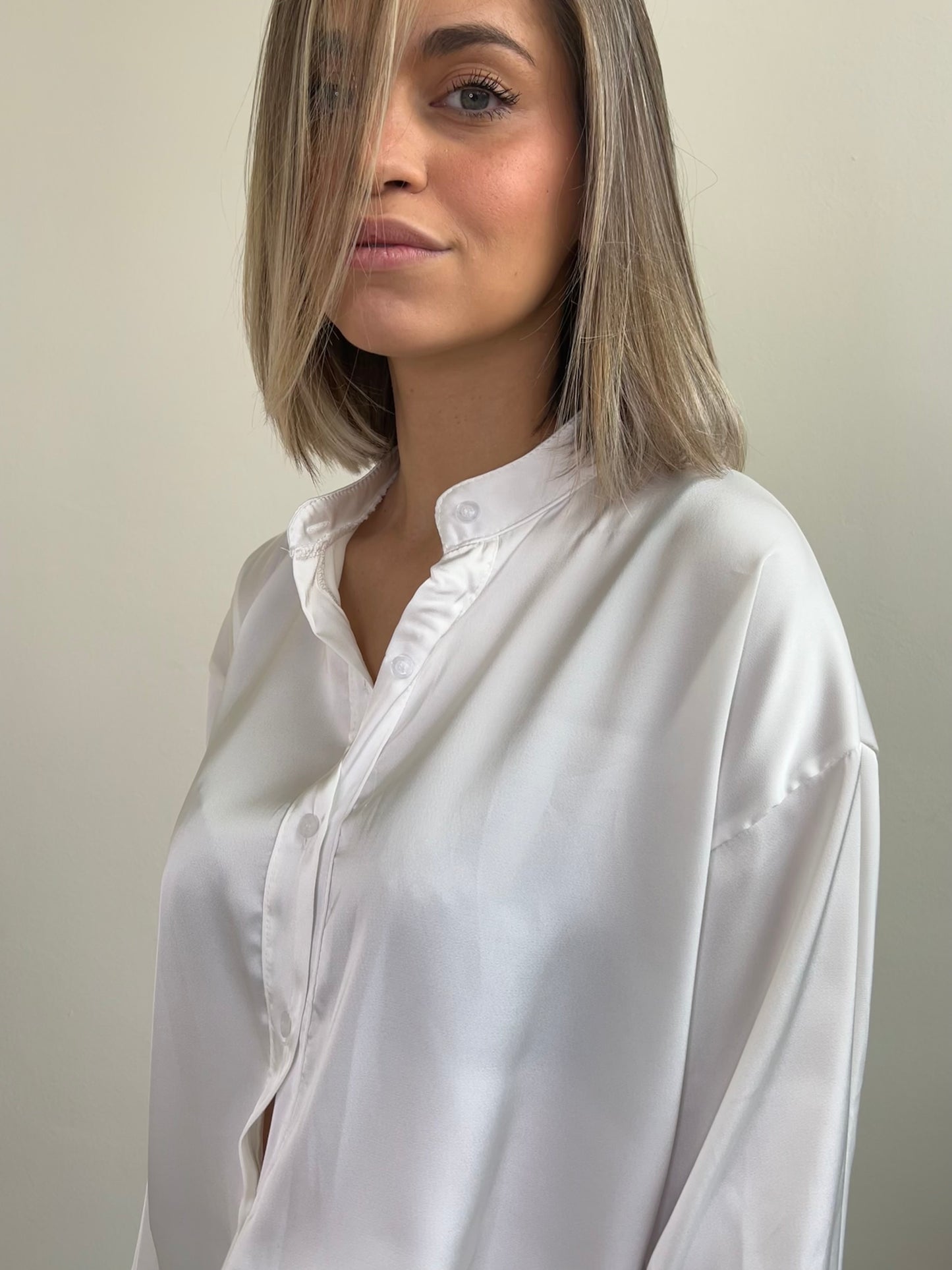 ASTRA BLUSA SATIN BIANCA