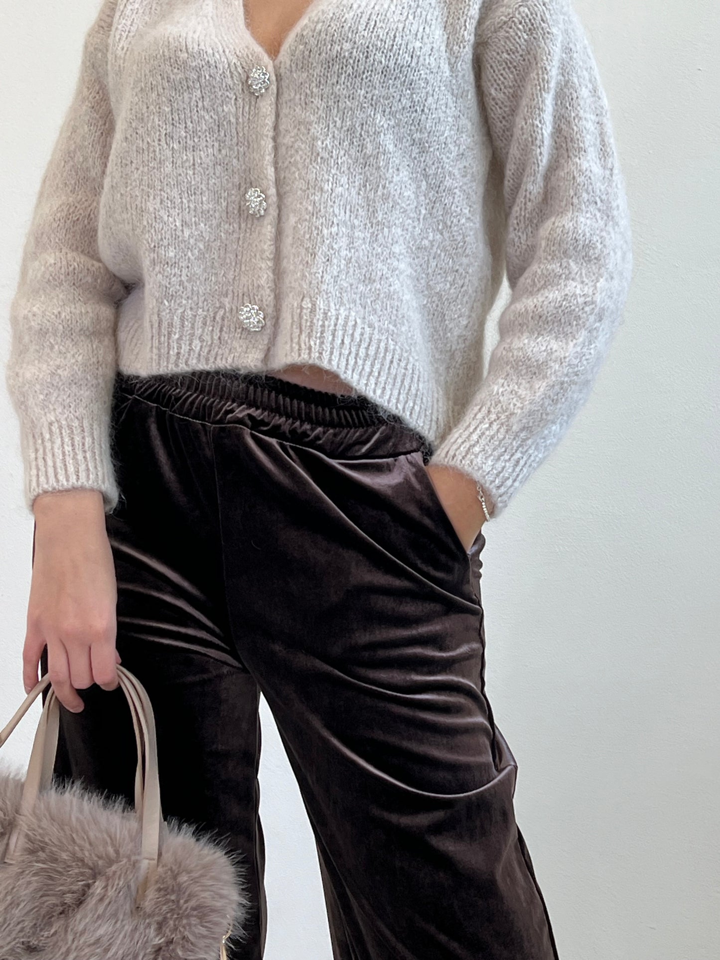 CLIO CARDIGAN MOHAIR BURRO