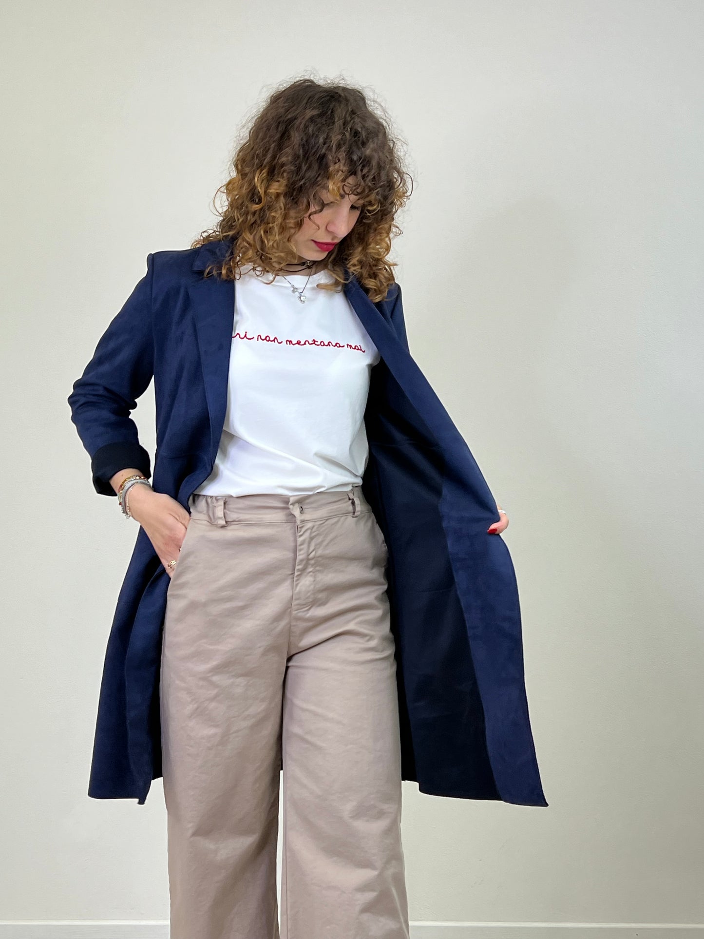 LONDON pantaloni wide leg canapa taglia S