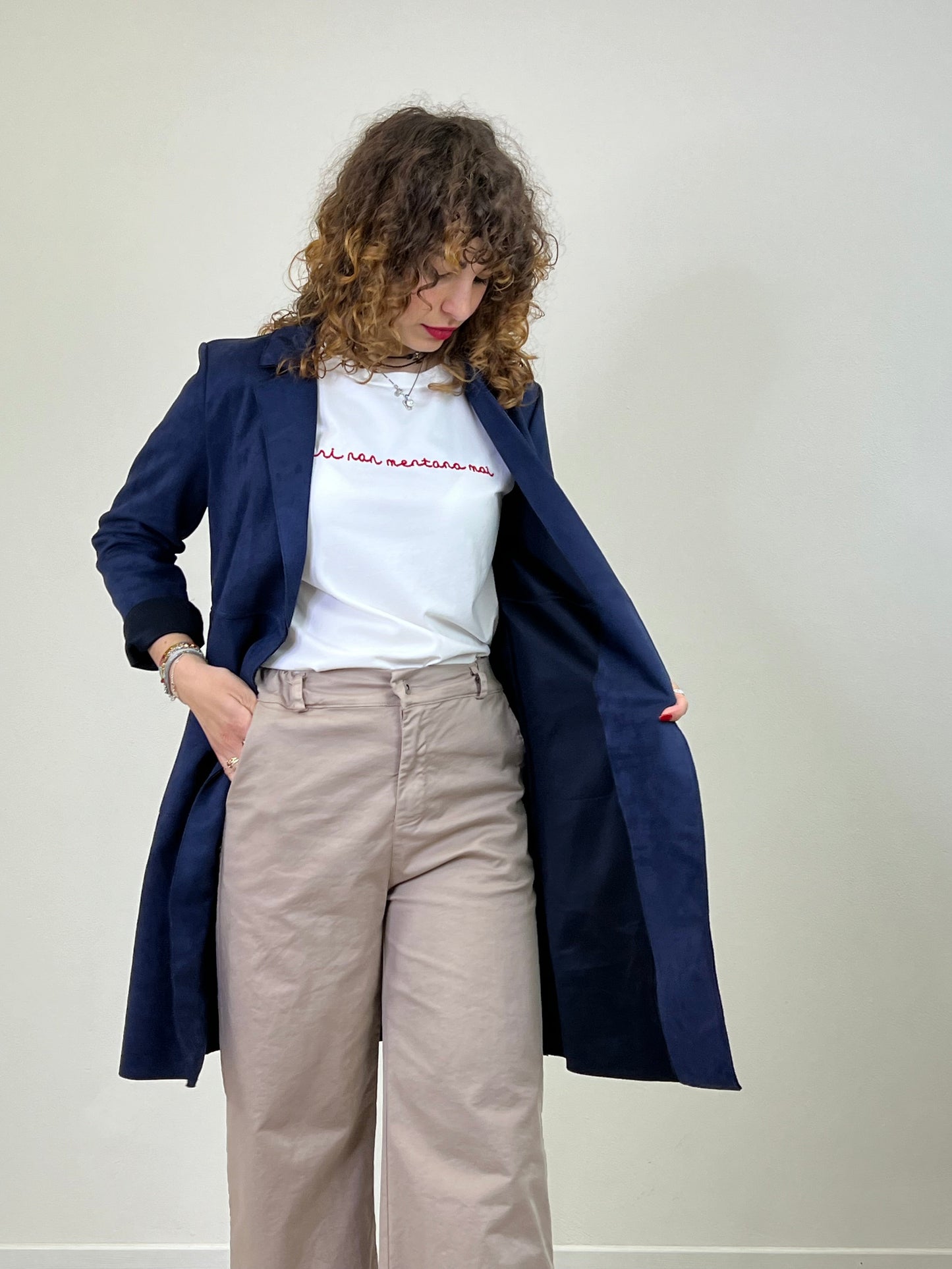 LONDON pantaloni wide leg canapa taglia L