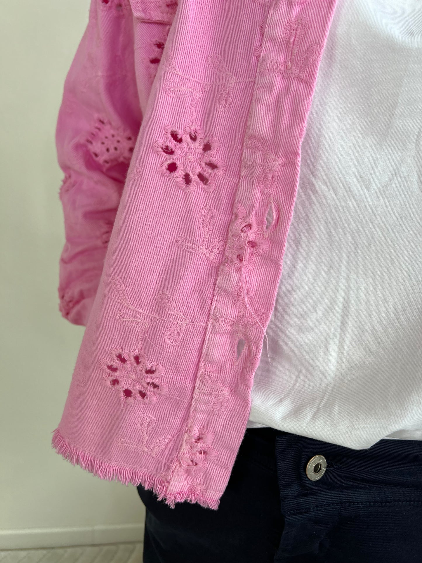 GIUBBINO DENIM SANGALLO ROSA