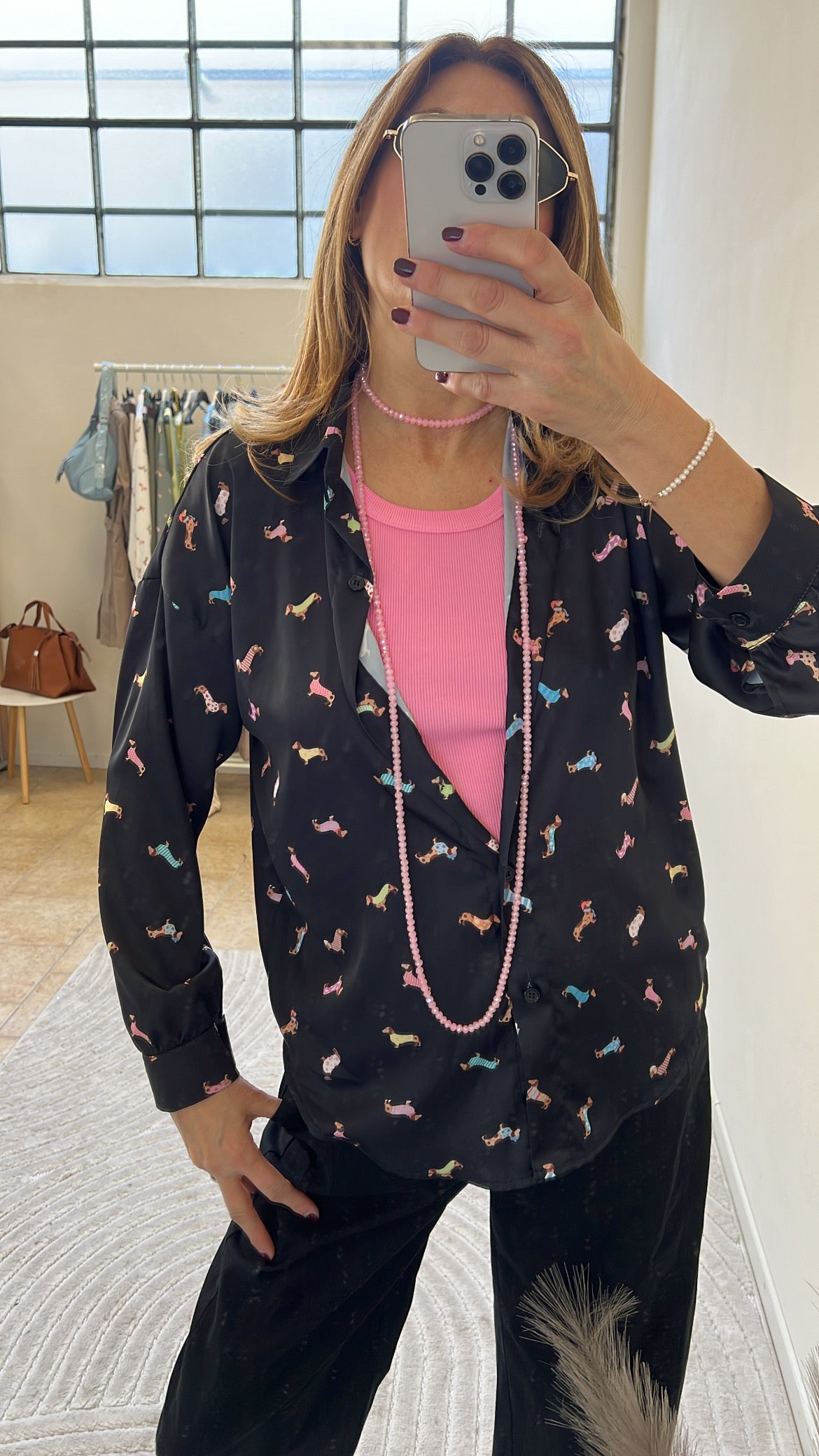 CAMICIA BASSOTTI NERA