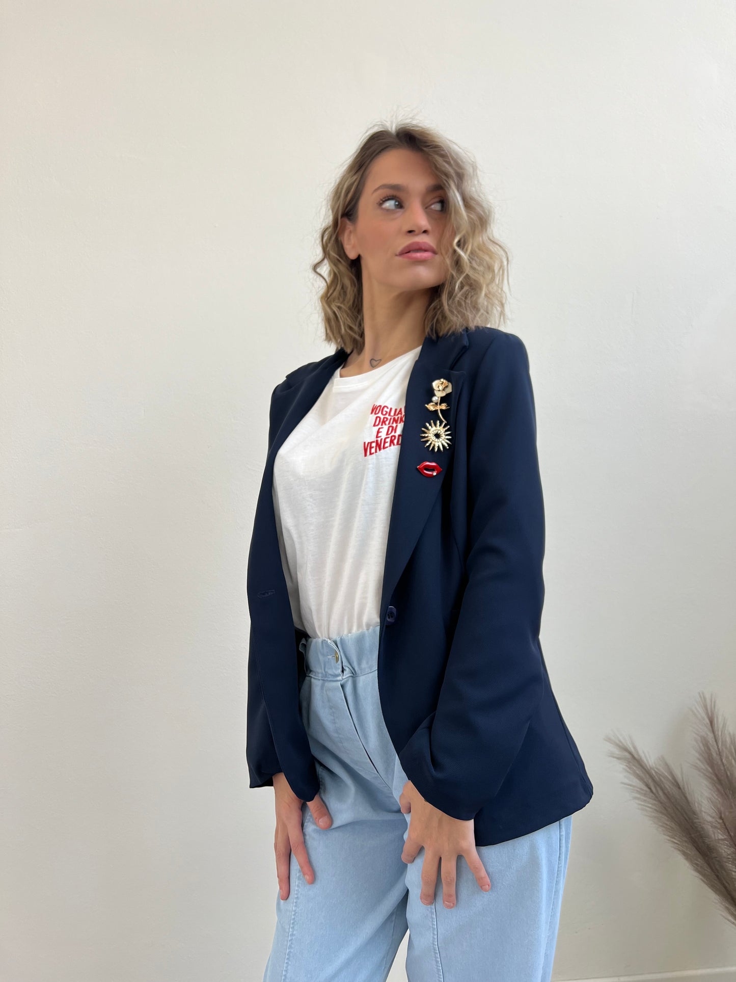 BLAZER FILIPPA BLU TAGLIA M