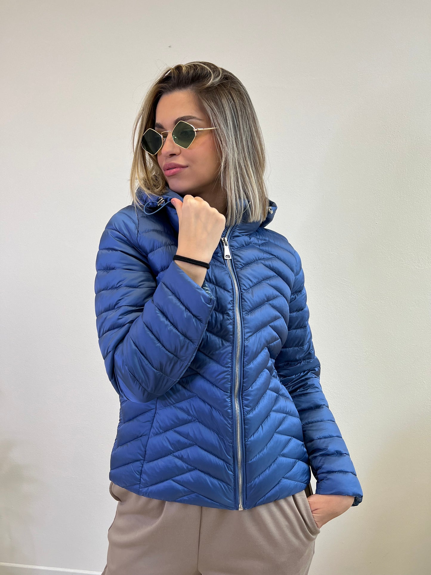PIUMINO 100 grammi BLU MARE TAGLIA L