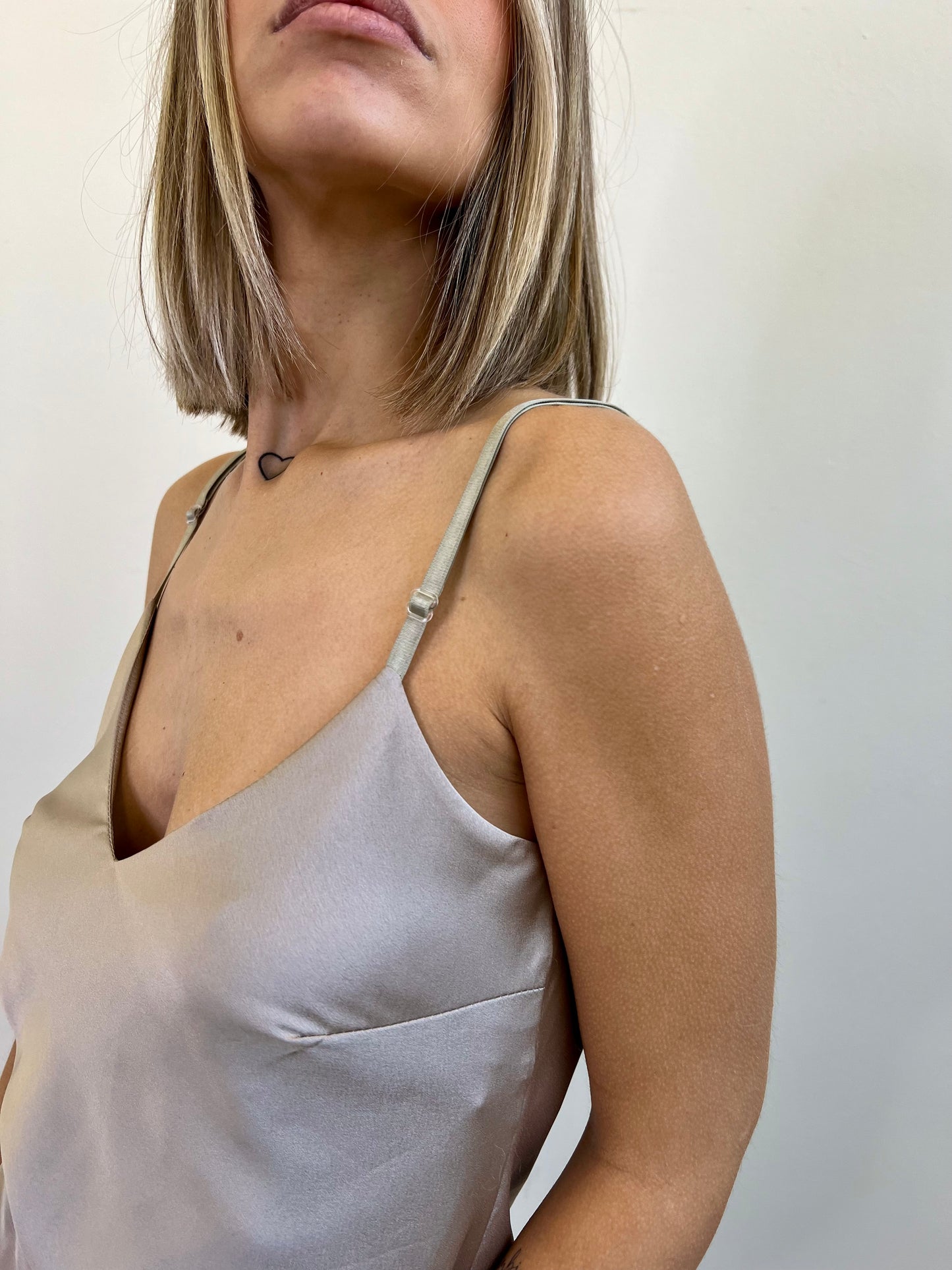 TOP SATIN CHAMPAGNE