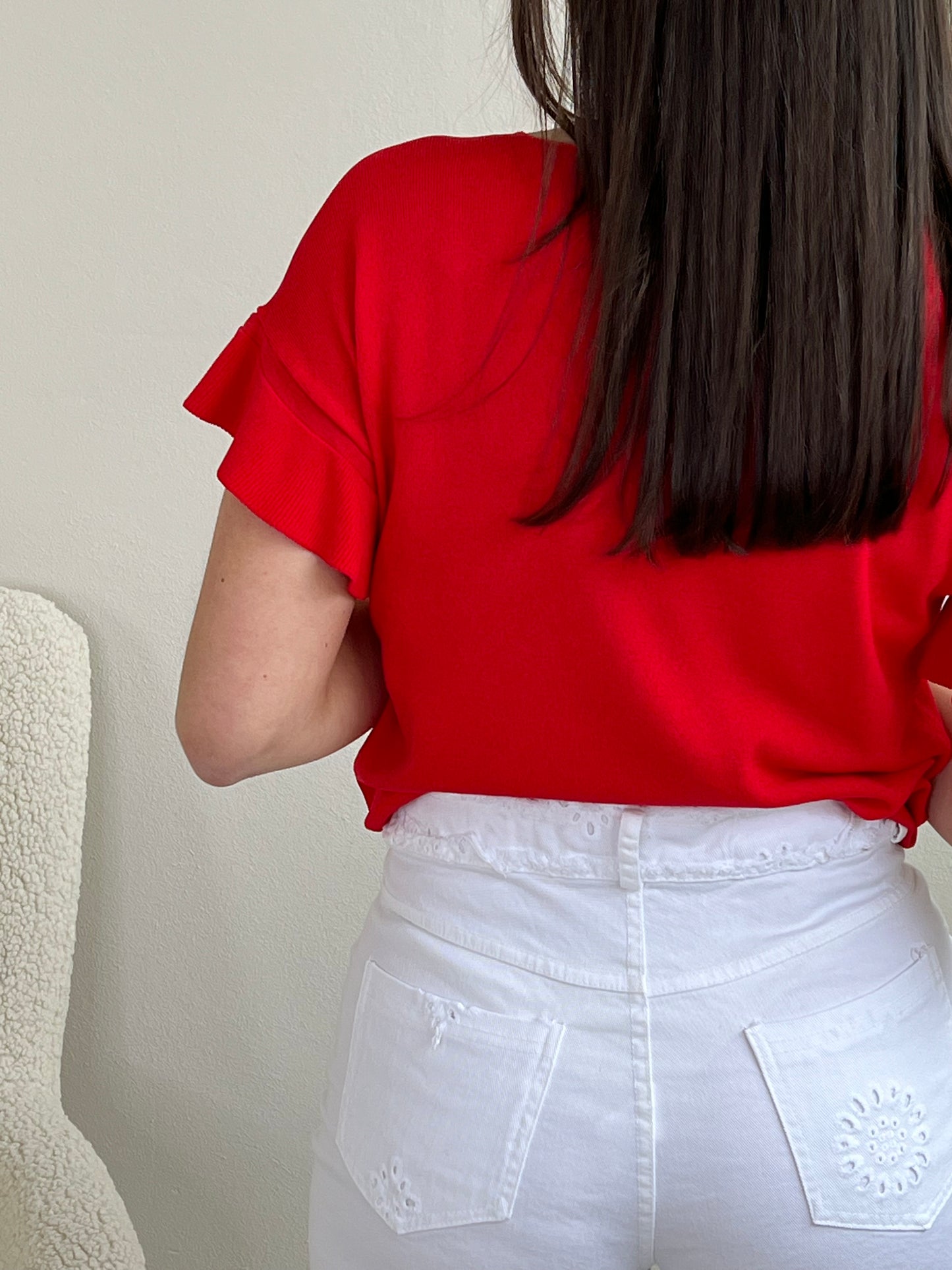 THELMA MAGLIA IN FILO ROSSO
