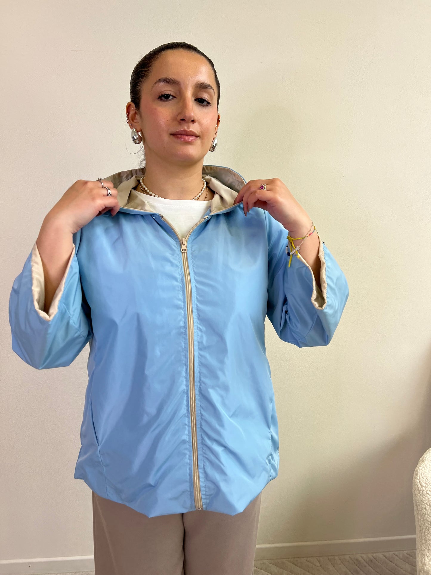 Giacca antipioggia LIGHT BLUE