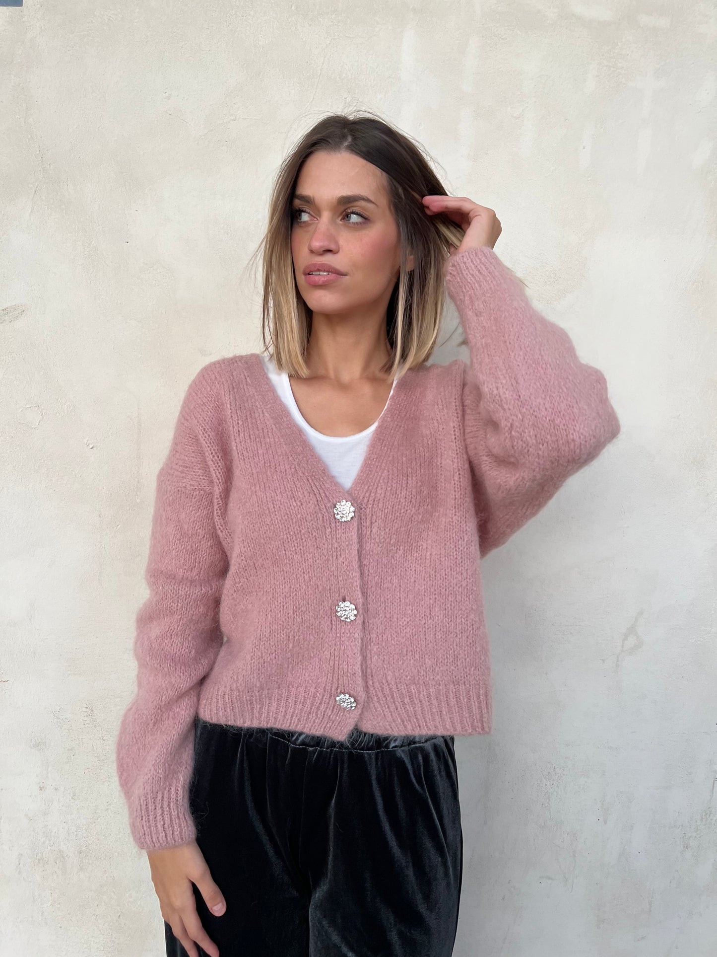 CLIO CARDIGAN BLUSH