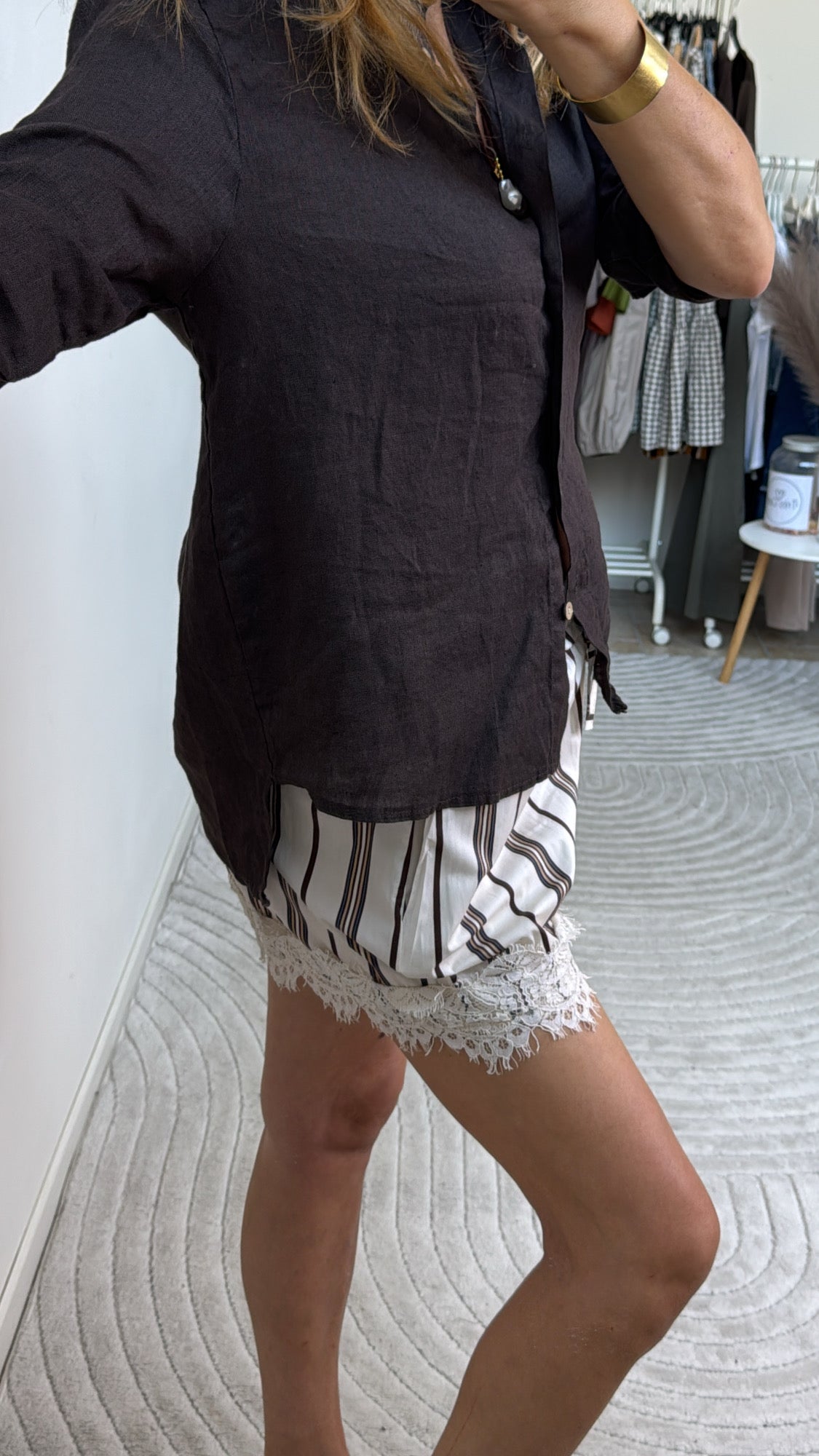 SHORT TIPO BOXER RIGATO PANNA