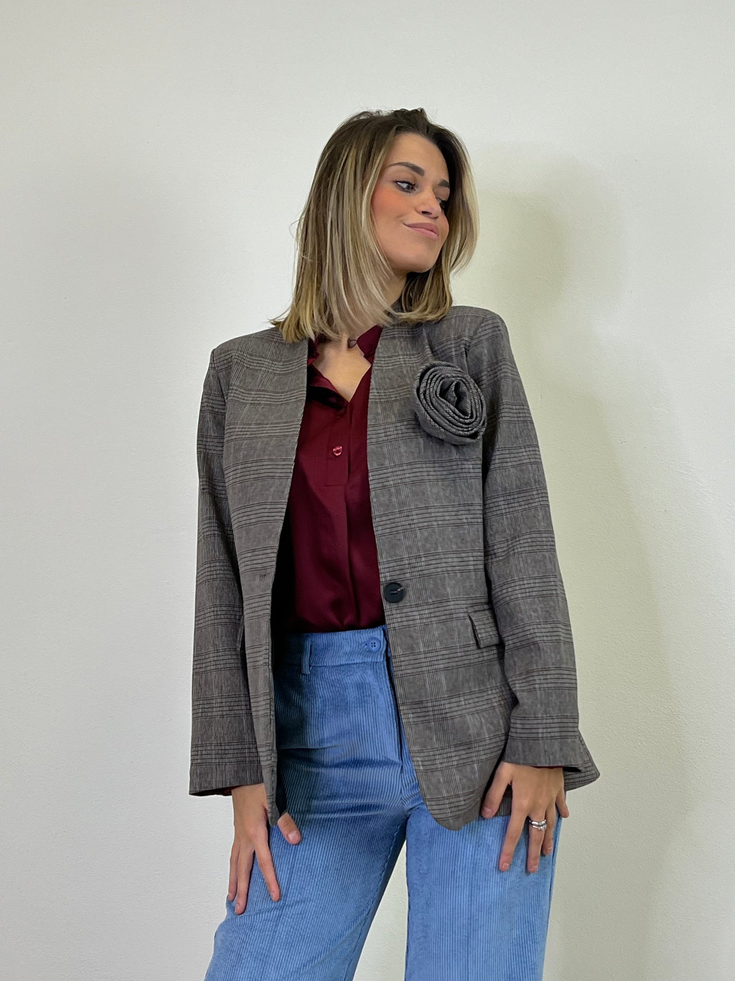 CLARA BLAZER TARTAN