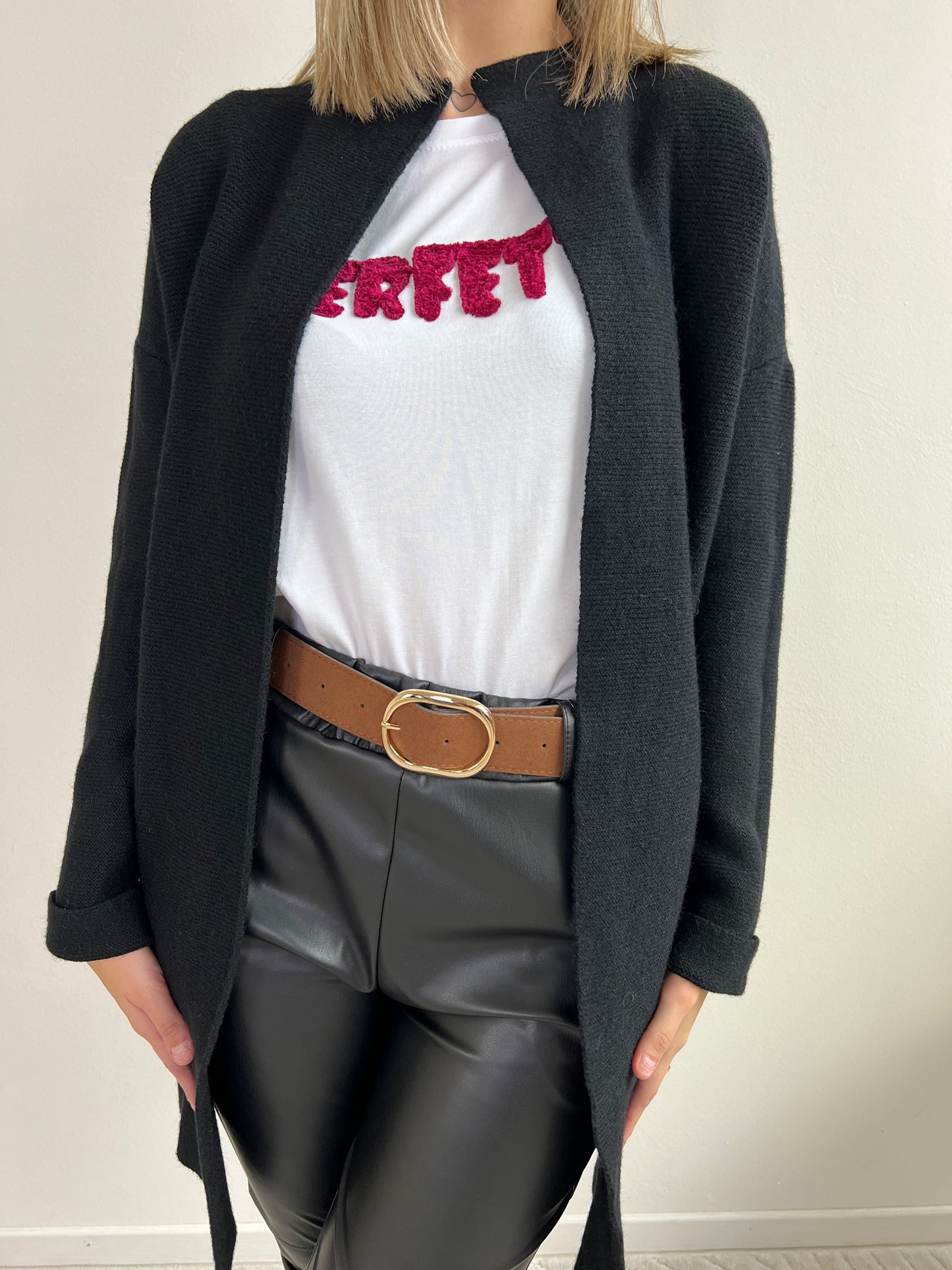 MAXI - CARDIGAN NERO