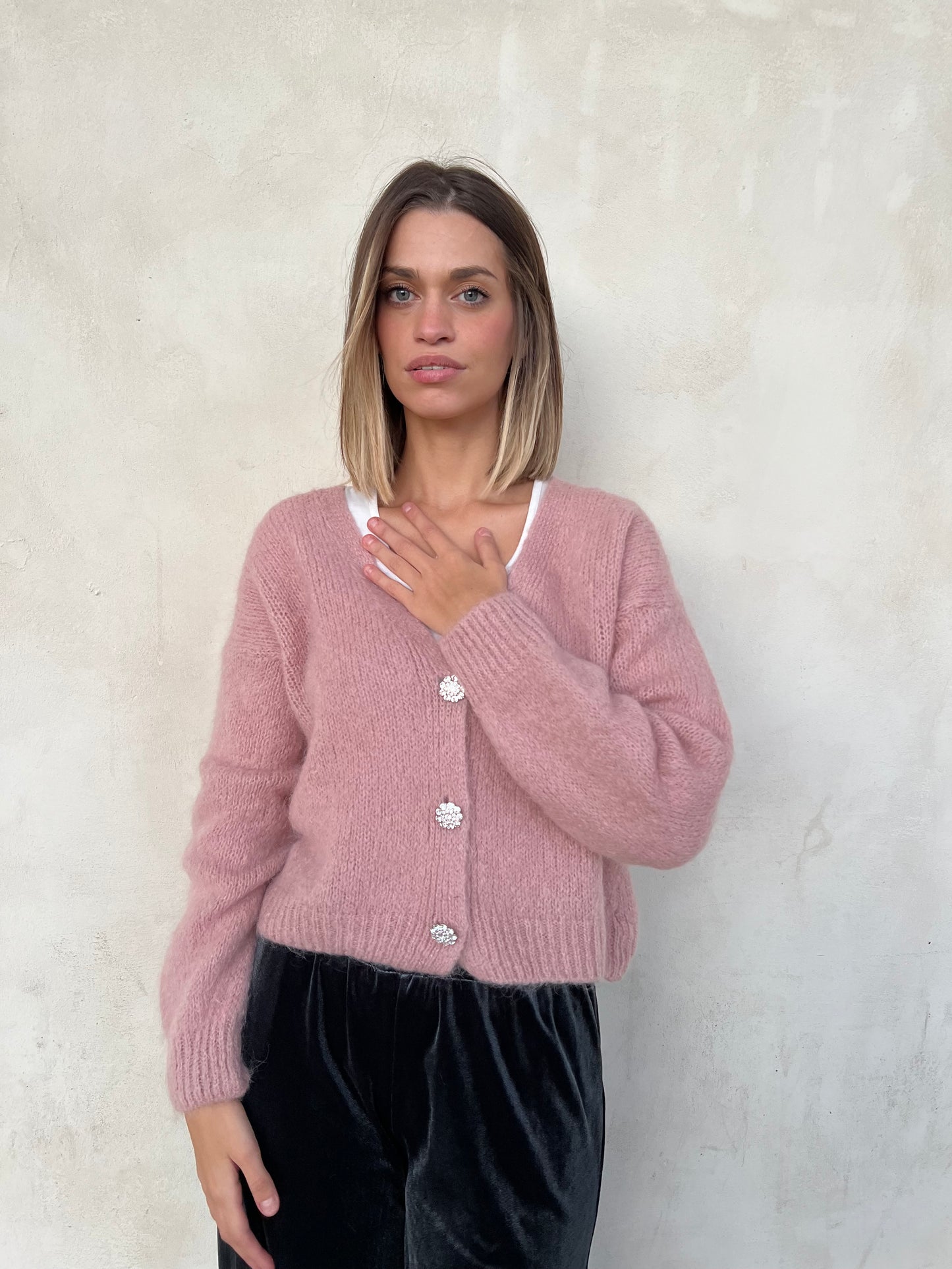 CLIO CARDIGAN BLUSH