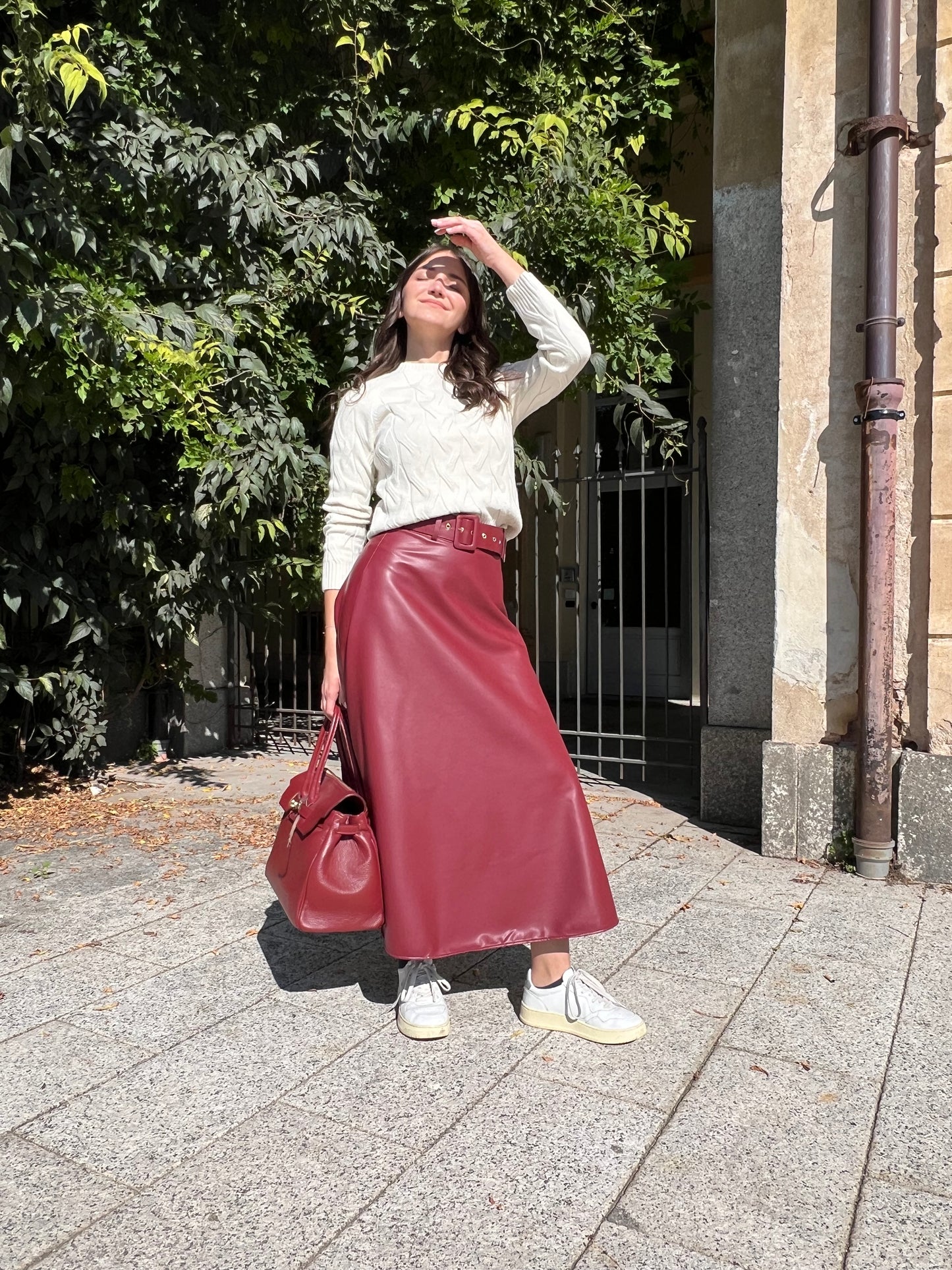 HANNA GONNA ECO-PELLE BORDEAUX TAGLIA S