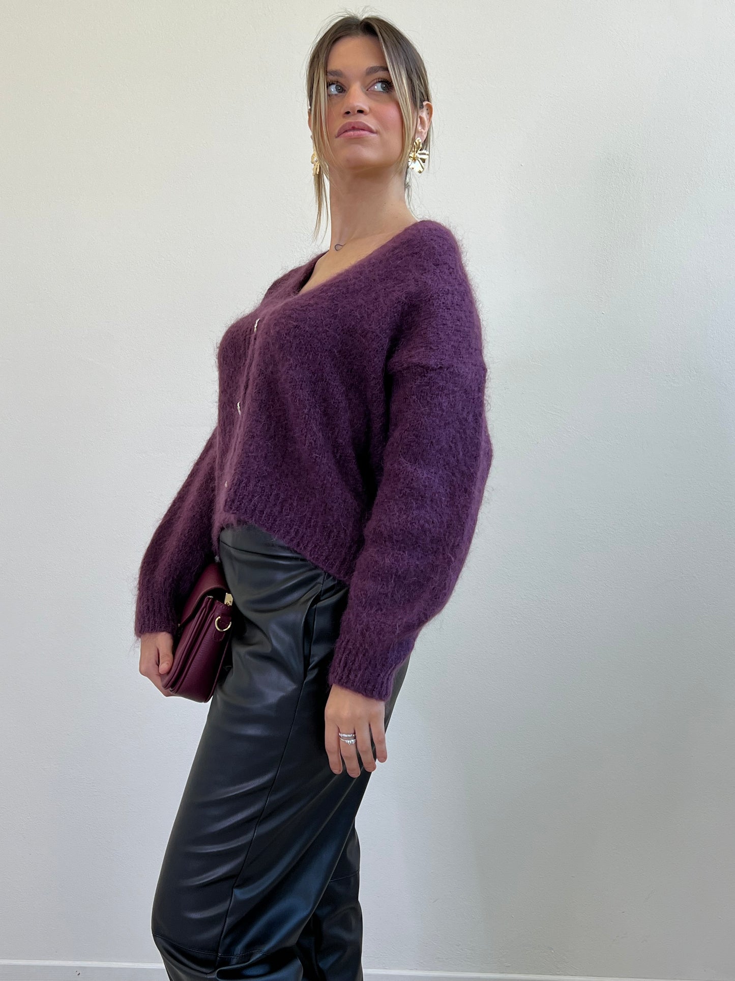 CLIO CARDIGAN MOHAIR VINACCIA